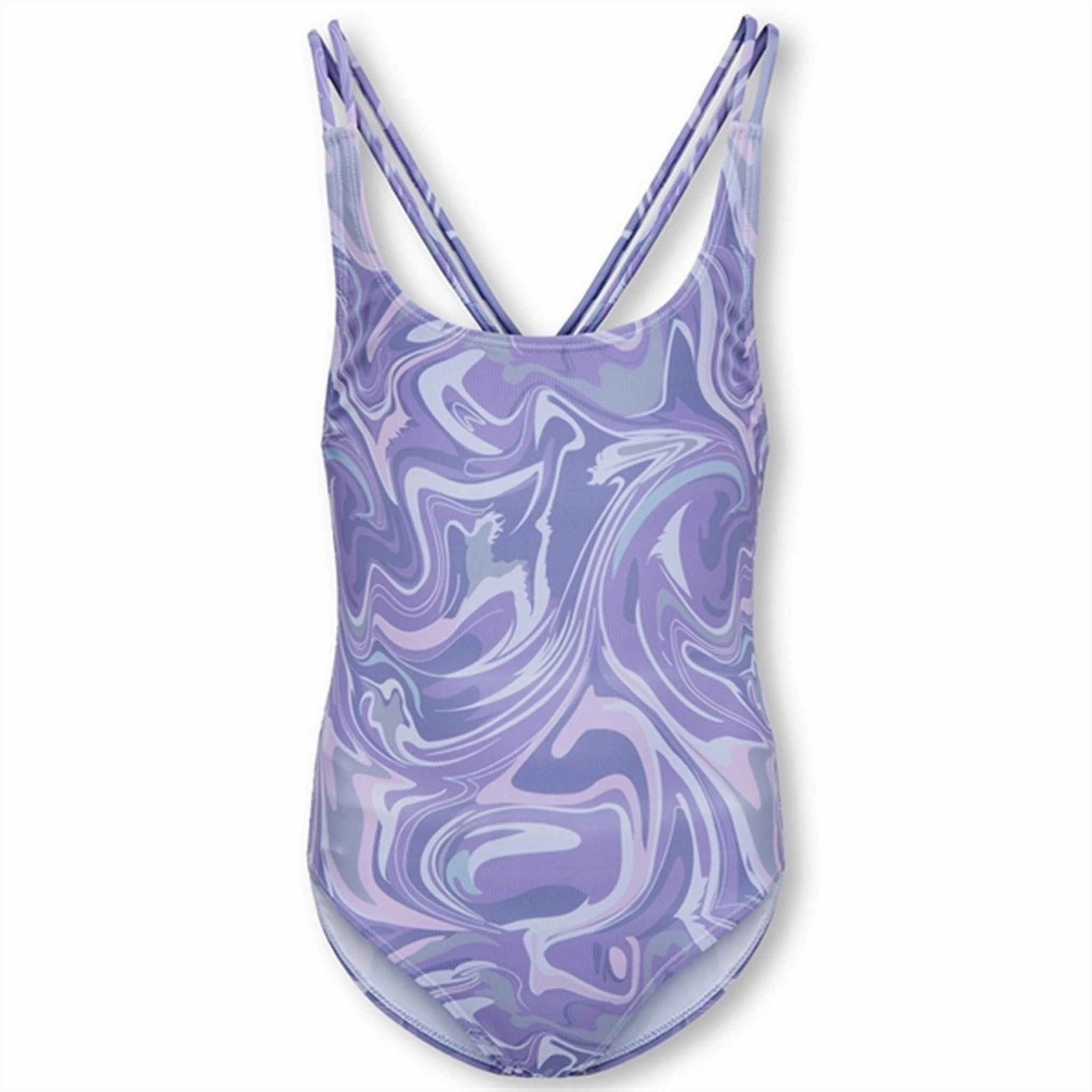 Sporty Style Kids ONLY Purple Rose Caroline Tie Dye Swimsuit