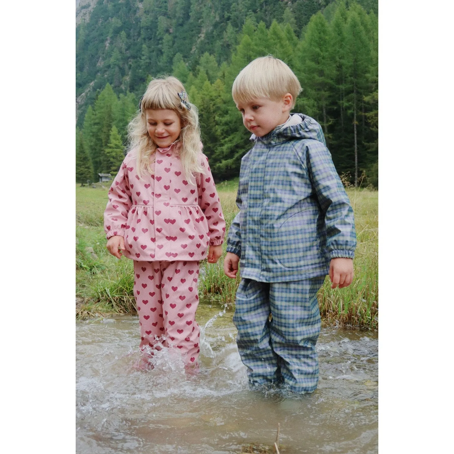 Konges Sl?jd Amour Pink Rainy Palme Set Girl Seasonal Hike Mountain Storm