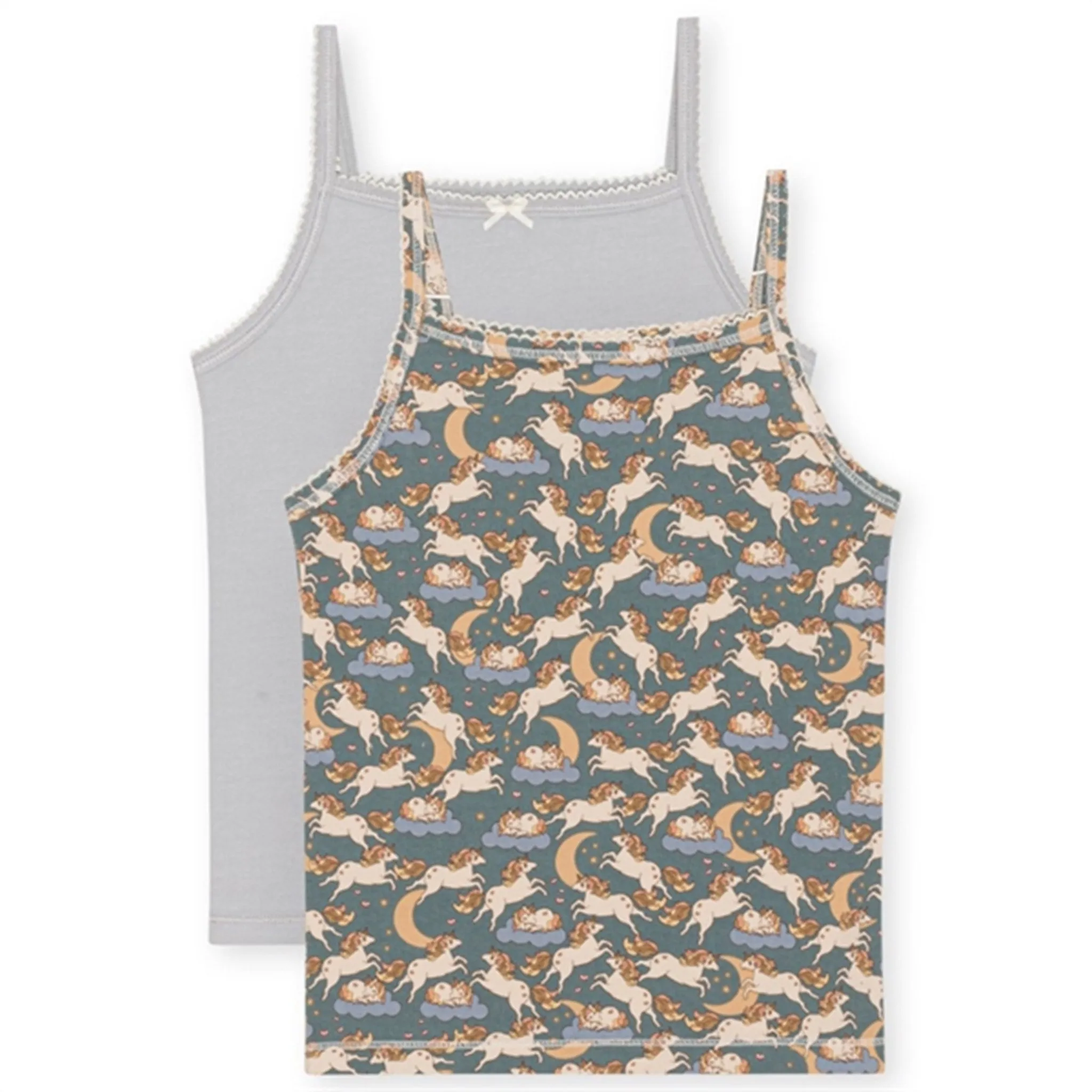 Konges Sl?jd Basic Strop Top 2-pak Unicorn Bleu/Harbor Mist Anti Static Finish highly recommended