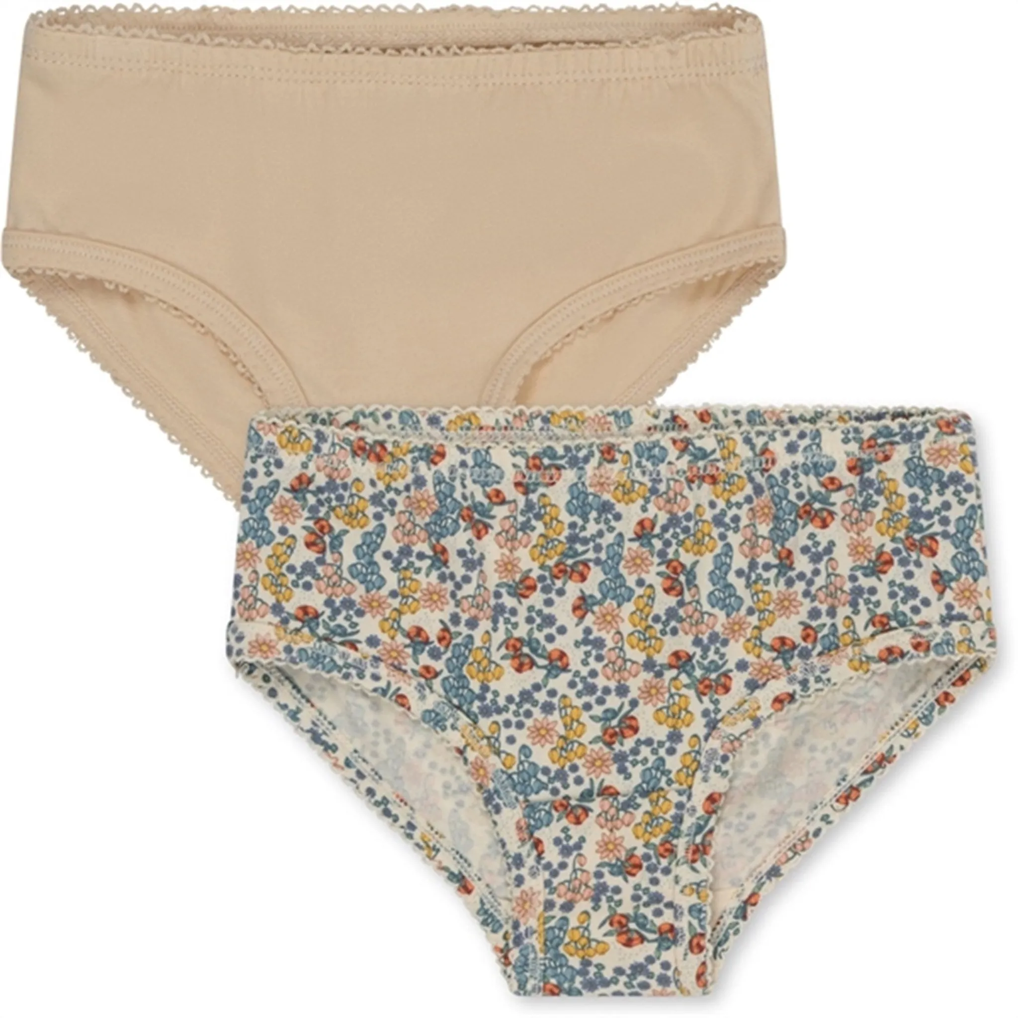 Konges Sl?jd Bibi Fleur/Brazilian Sand Basis 2-pack Underpants Silky feel Outdoor Adventure