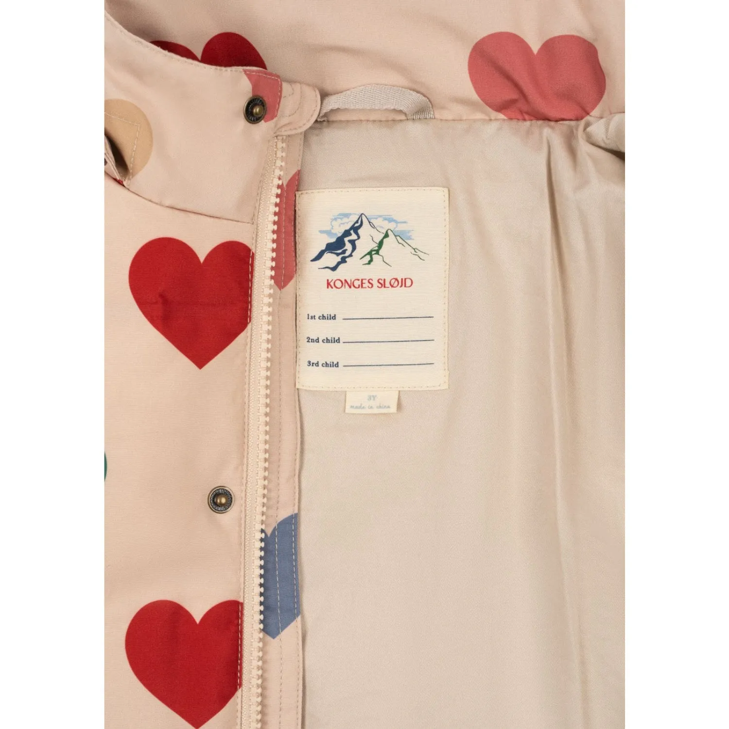 Abrasion-resistant Konges Sl?jd Bon Coeur Color?? Magnum Down Jacket Print Grs