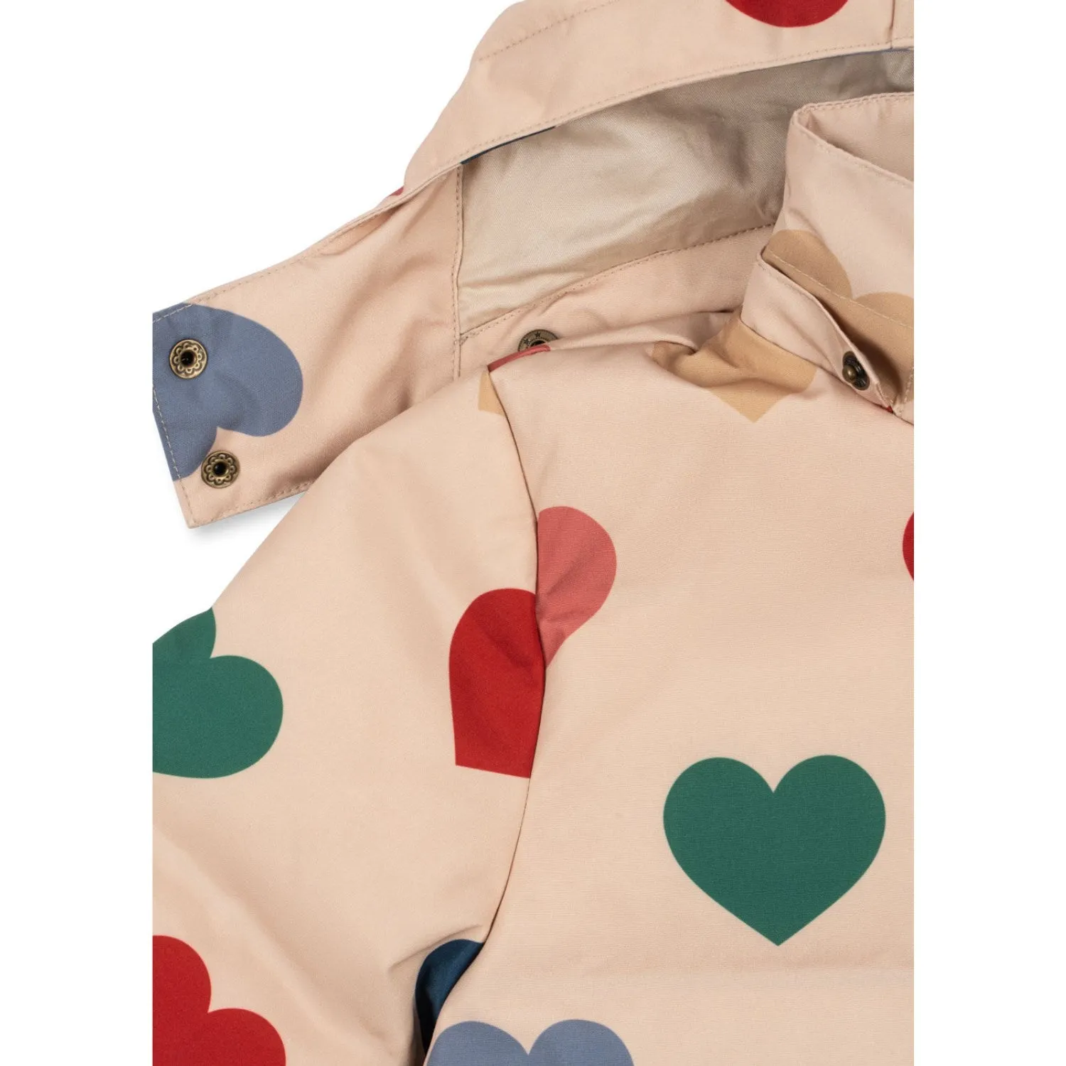 Konges Sl?jd Bon Coeur Color?? Magnum Down Jacket Print Grs Garden-Party Flap-Detail