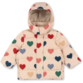 Konges Sl?jd Bon Coeur Color?? Magnum Down Jacket Print Grs Pleated-Texture