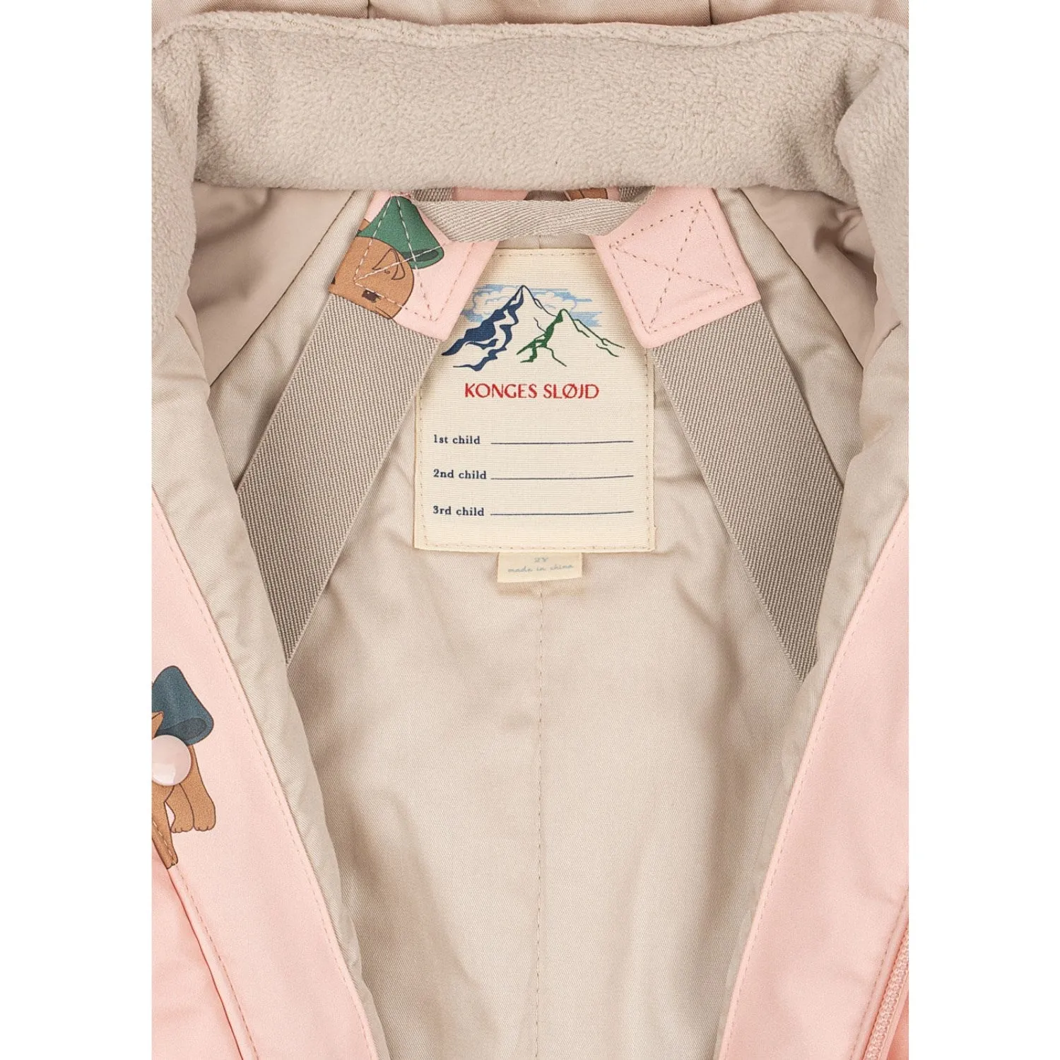 Konges Sl?jd Bow Kitty Pink Rain Snowsuit Relaxed-fit top Earth-Tone