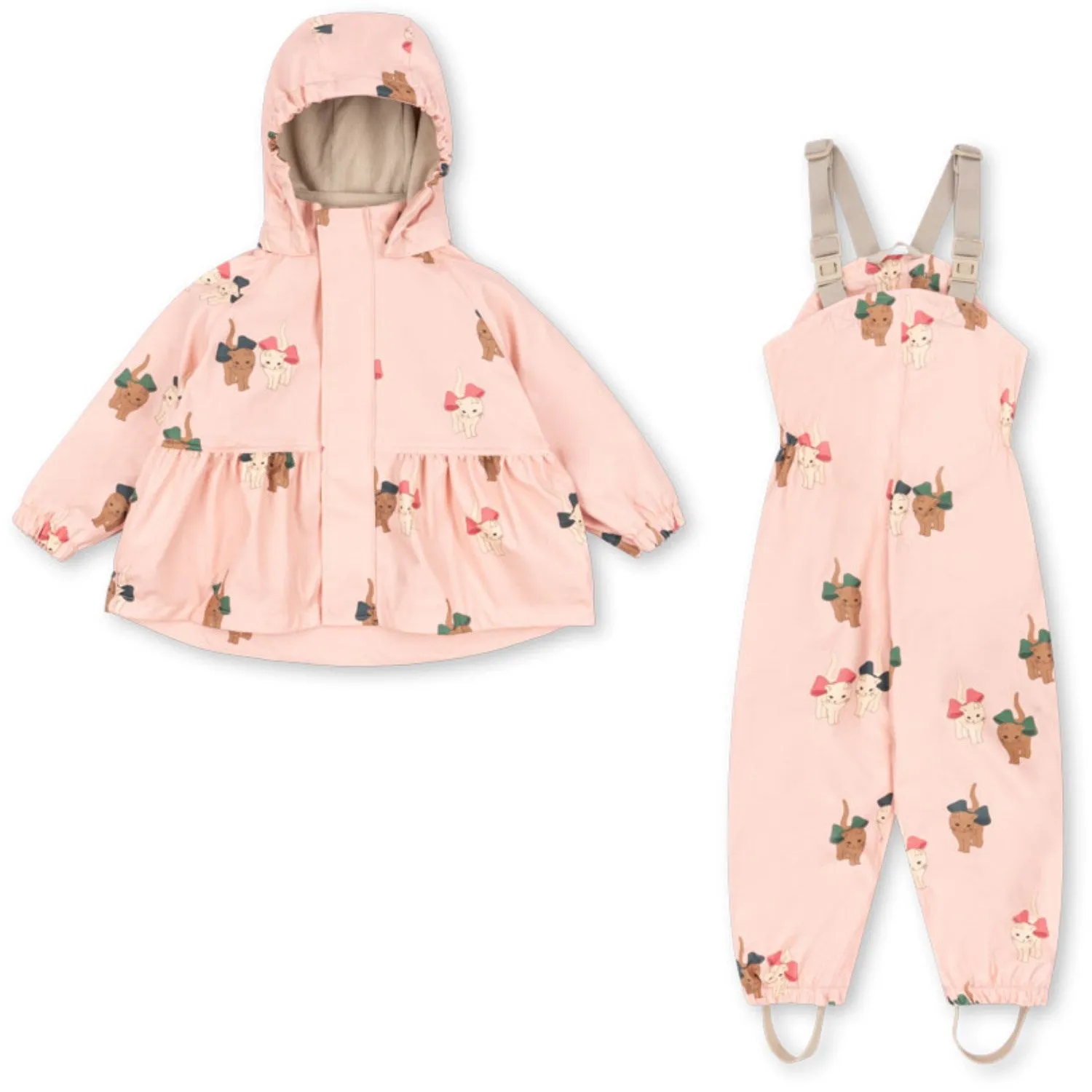 Functional Gear Layering Piece Konges Sl?jd Bow Kitty Pink Rainy Palme Set Girl