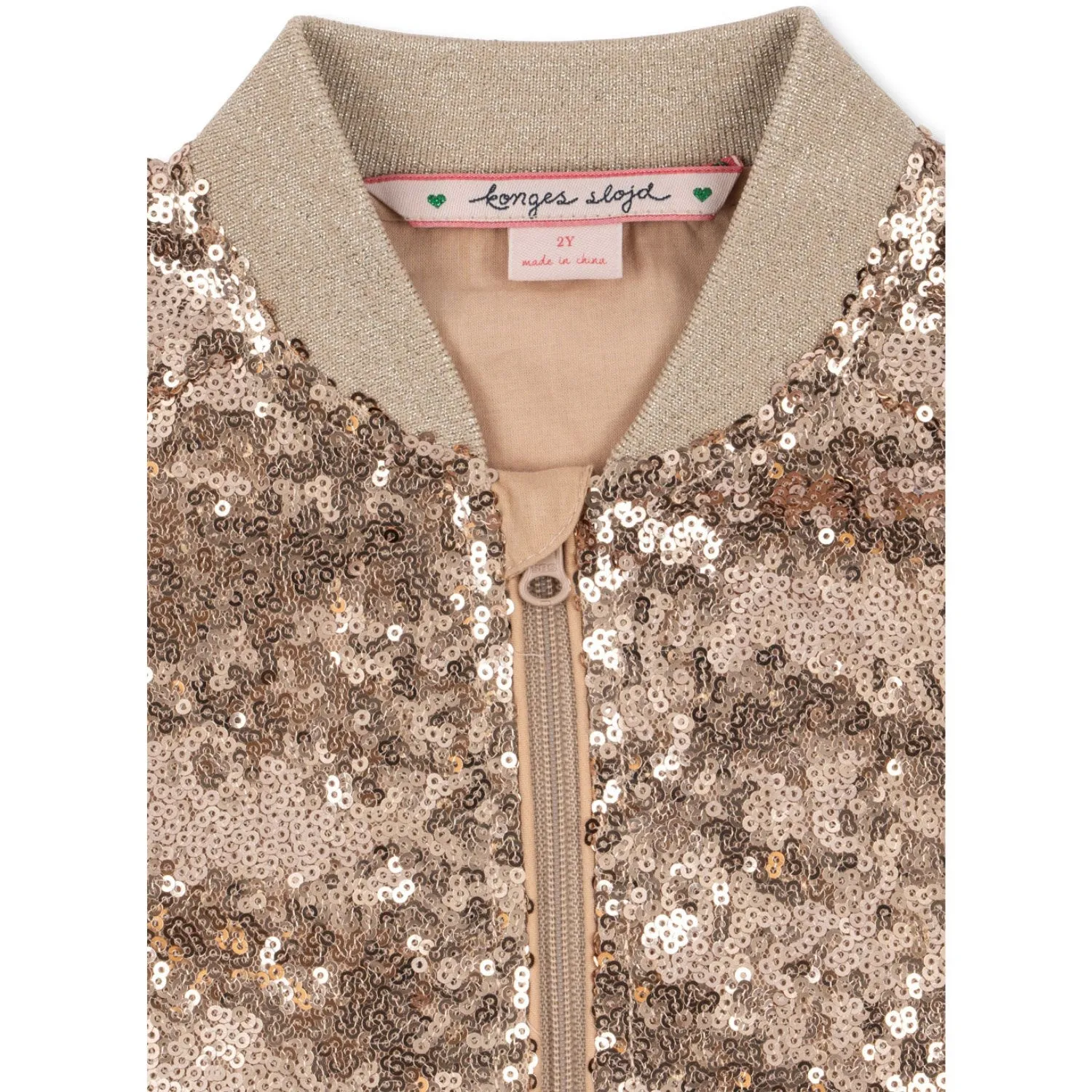 AdjustableCuffs Receipt Konges Sl?jd Brazillian Sand Starla Sequin Jacket