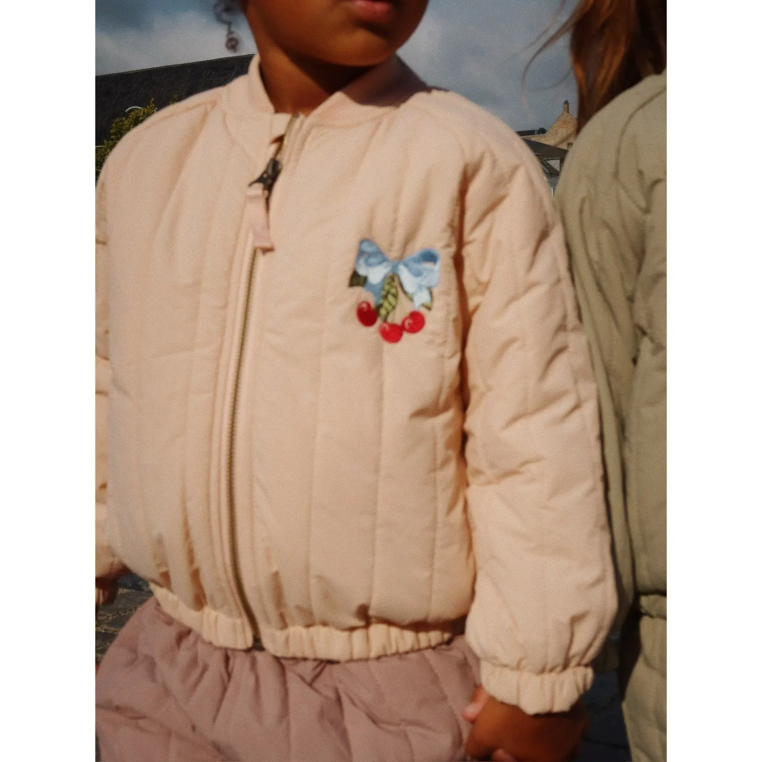 Pin-Tuck Konges Sl?jd Cameo Rose Juno Bomber Jacket