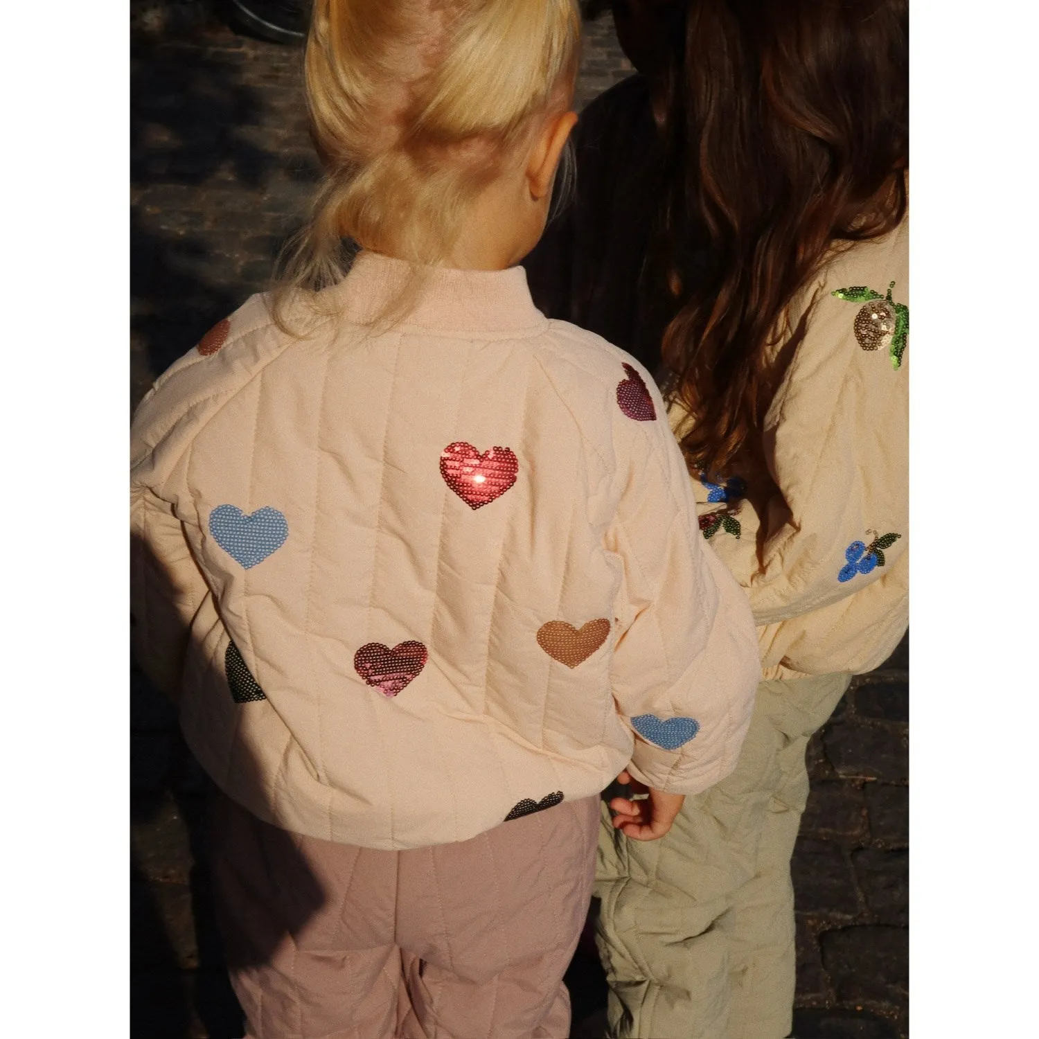 packable Silky-Feel Konges Sl?jd Cameo Rose Juno Sequin Bomber Jacket