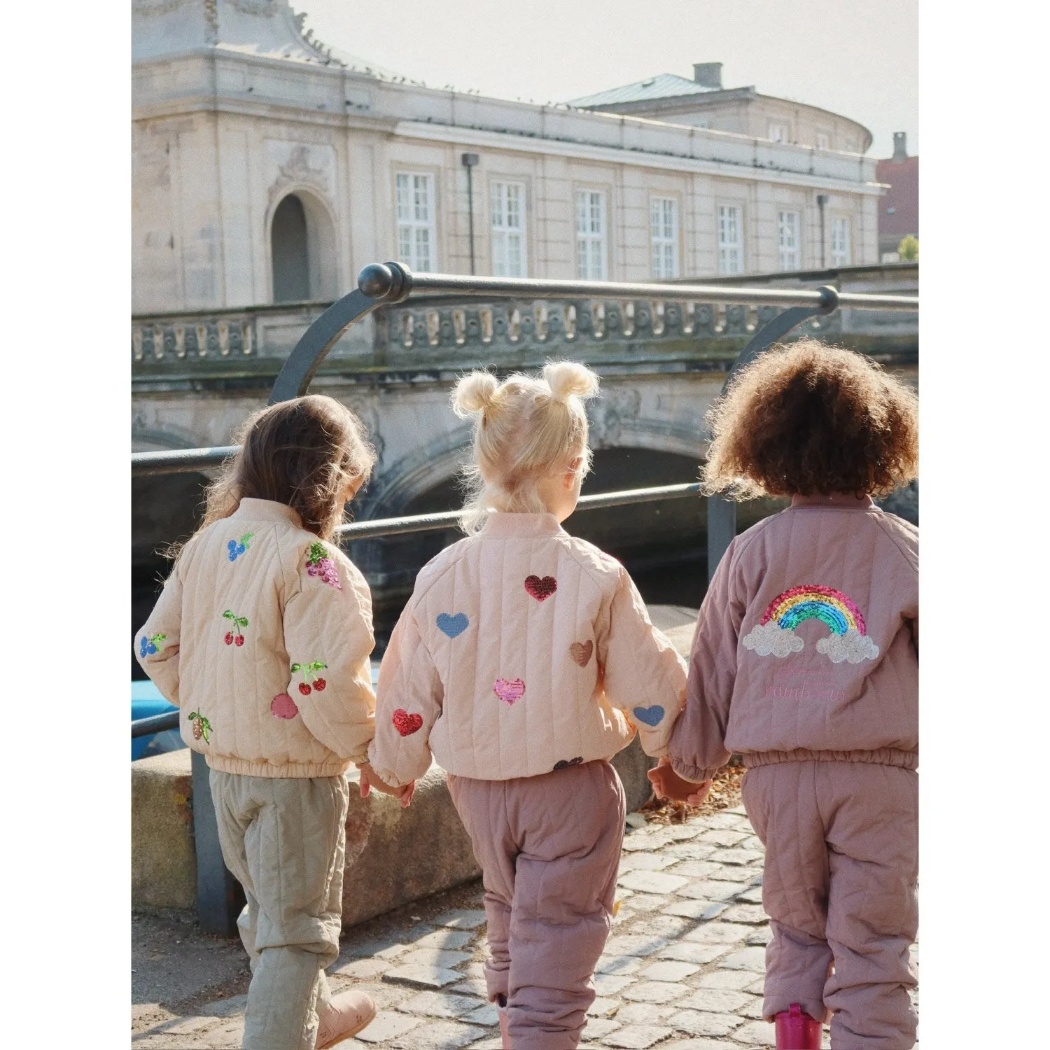 Stud-Detail Ethically-Made Konges Sl?jd Cameo Rose Juno Sequin Bomber Jacket