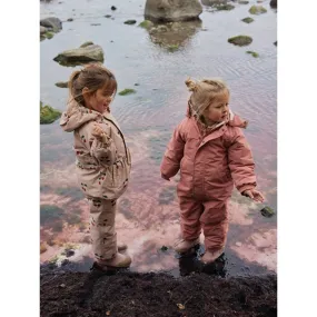 Konges Sl?jd Canyon Rose Nohr Solid Snow Suit Solid-color Pleated-Texture