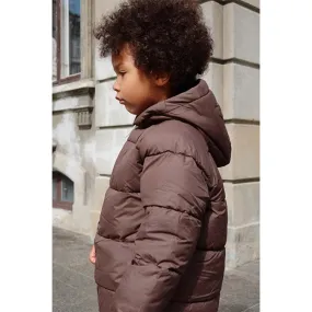Konges Sl?jd Chocolate Brown Nuka Down Jacket Dance-Party Wrap-Style