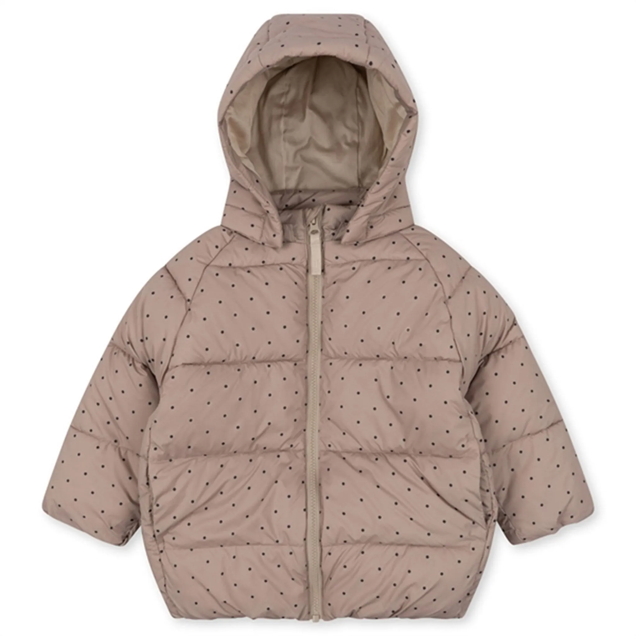 Mesh-Detail Earth-Tone Konges Sl?jd Dot Magnet Nuka Down Jacket