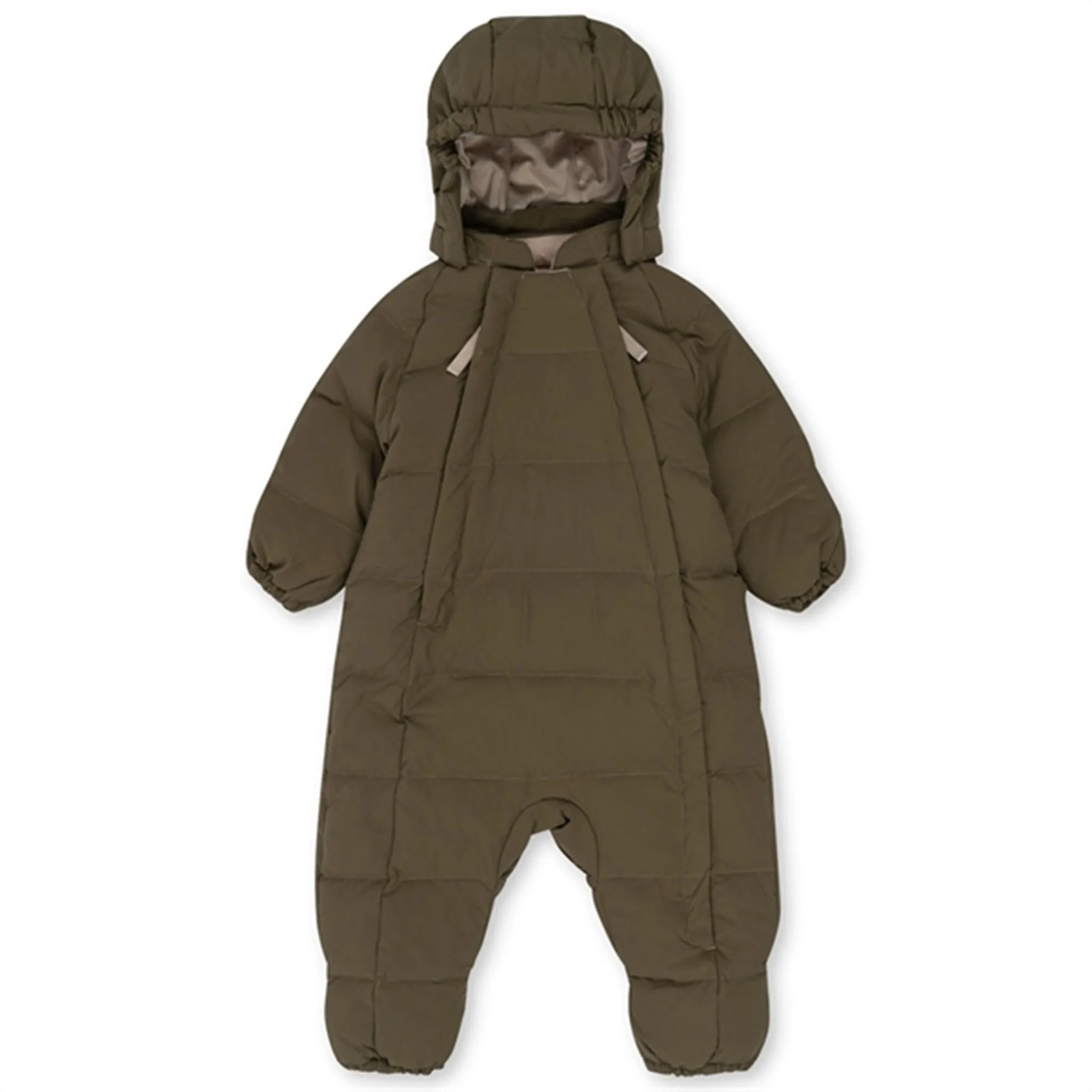 Konges Sl?jd Dusky Green Baby Down Onesie Ribbed-Texture