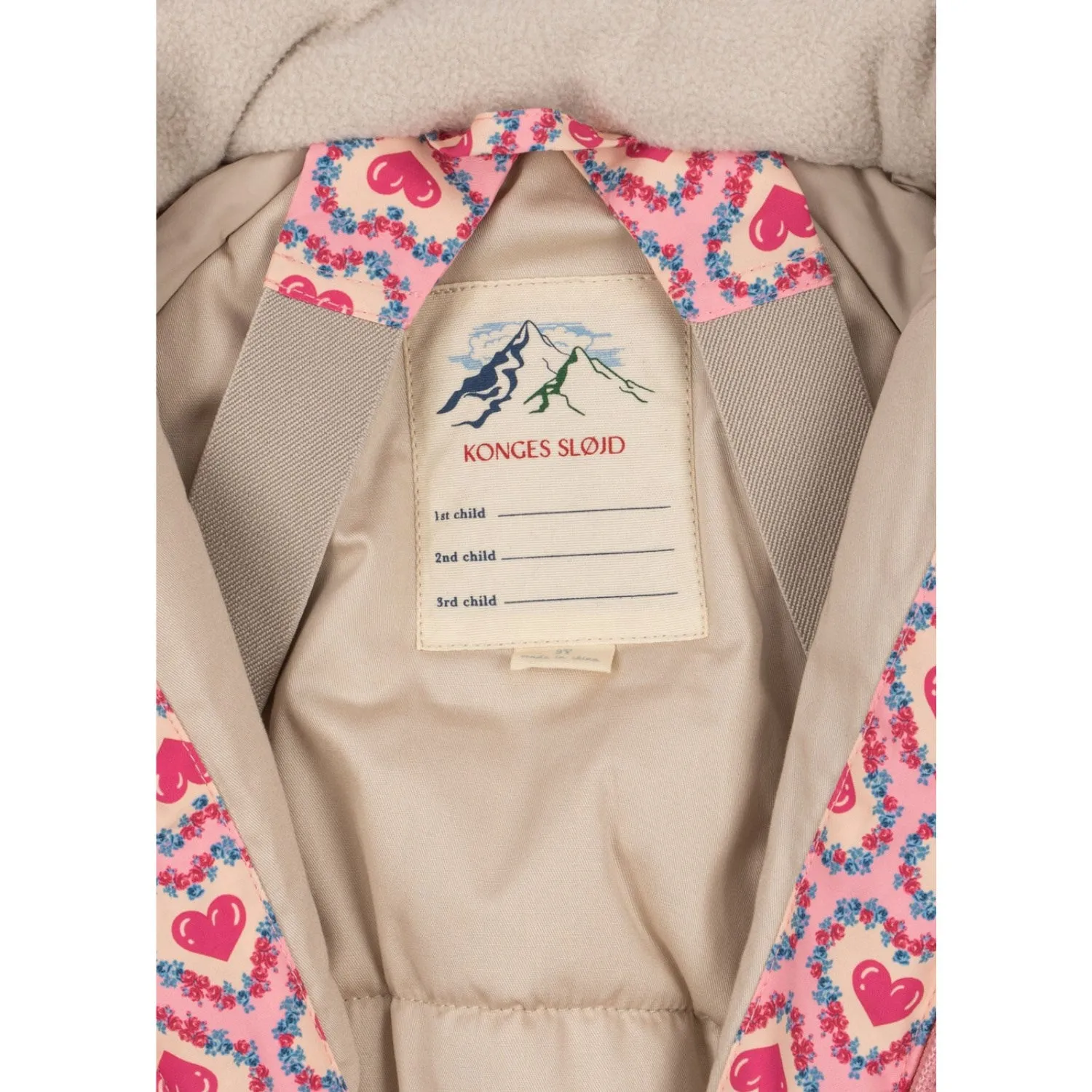 Ruffle-Detail Cut-Out-Detail Konges Sl?jd Felice Rose Nohr Snowsuit Print