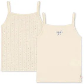 Contemporary Design Konges Sl?jd Fete De Fleur/Seedpearl Basic 2 Pack Strap Top Gots