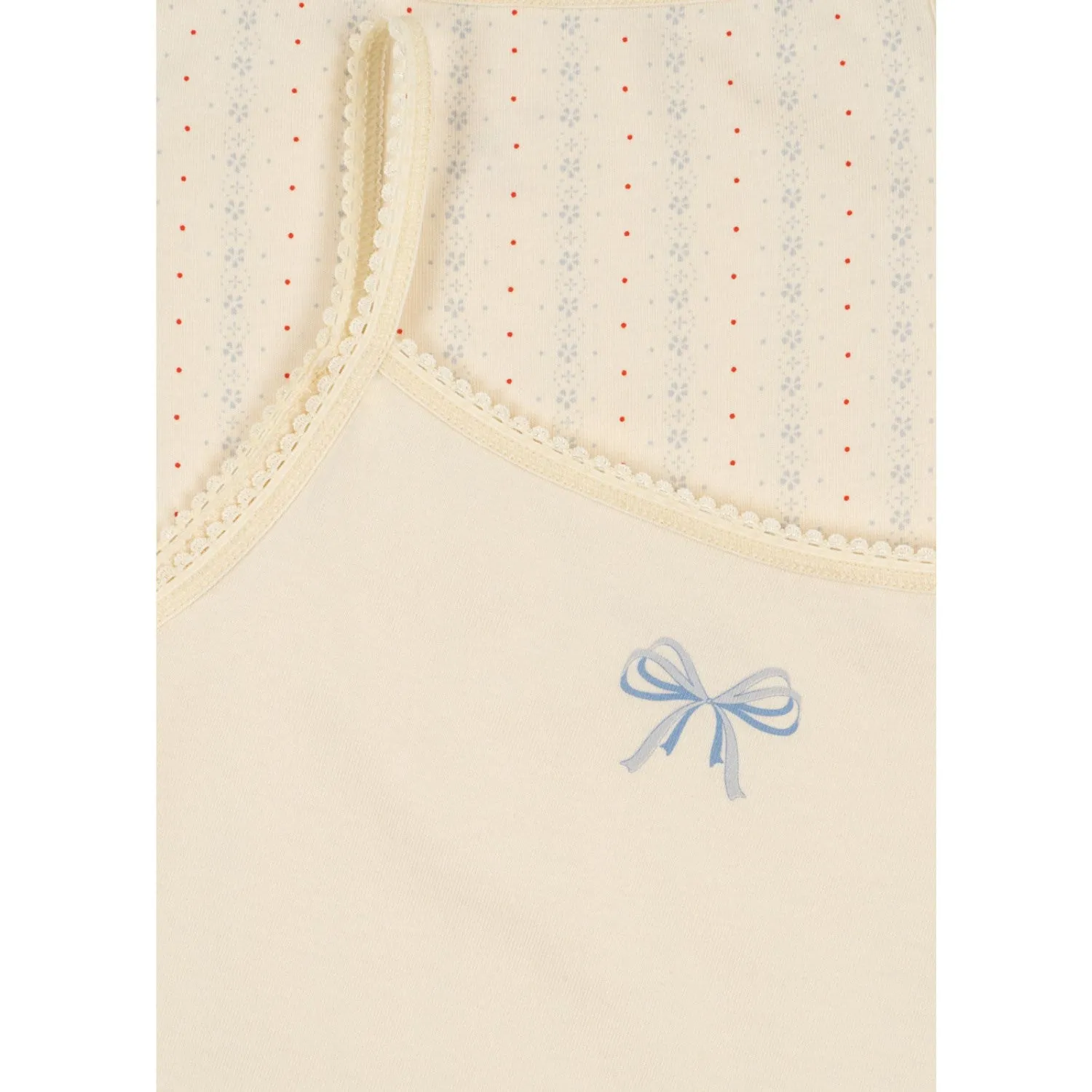 Konges Sl?jd Fete De Fleur/Seedpearl Basic 2 Pack Strap Top Gots Minimalist Aesthetic Abrasion resistant