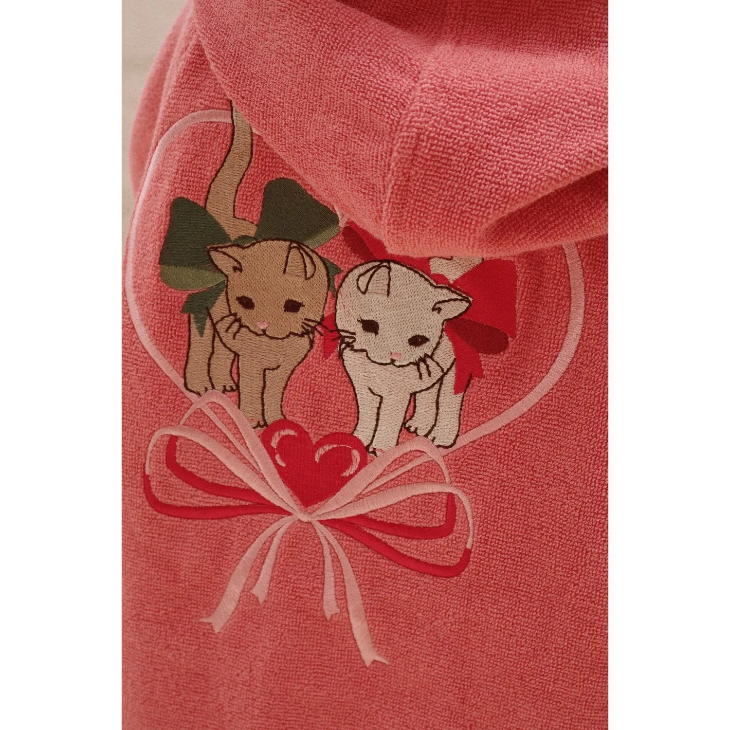 Natural Look Peace Set Konges Sl?jd Flamingo Plume Terry Bathrobe Embroidery Gots