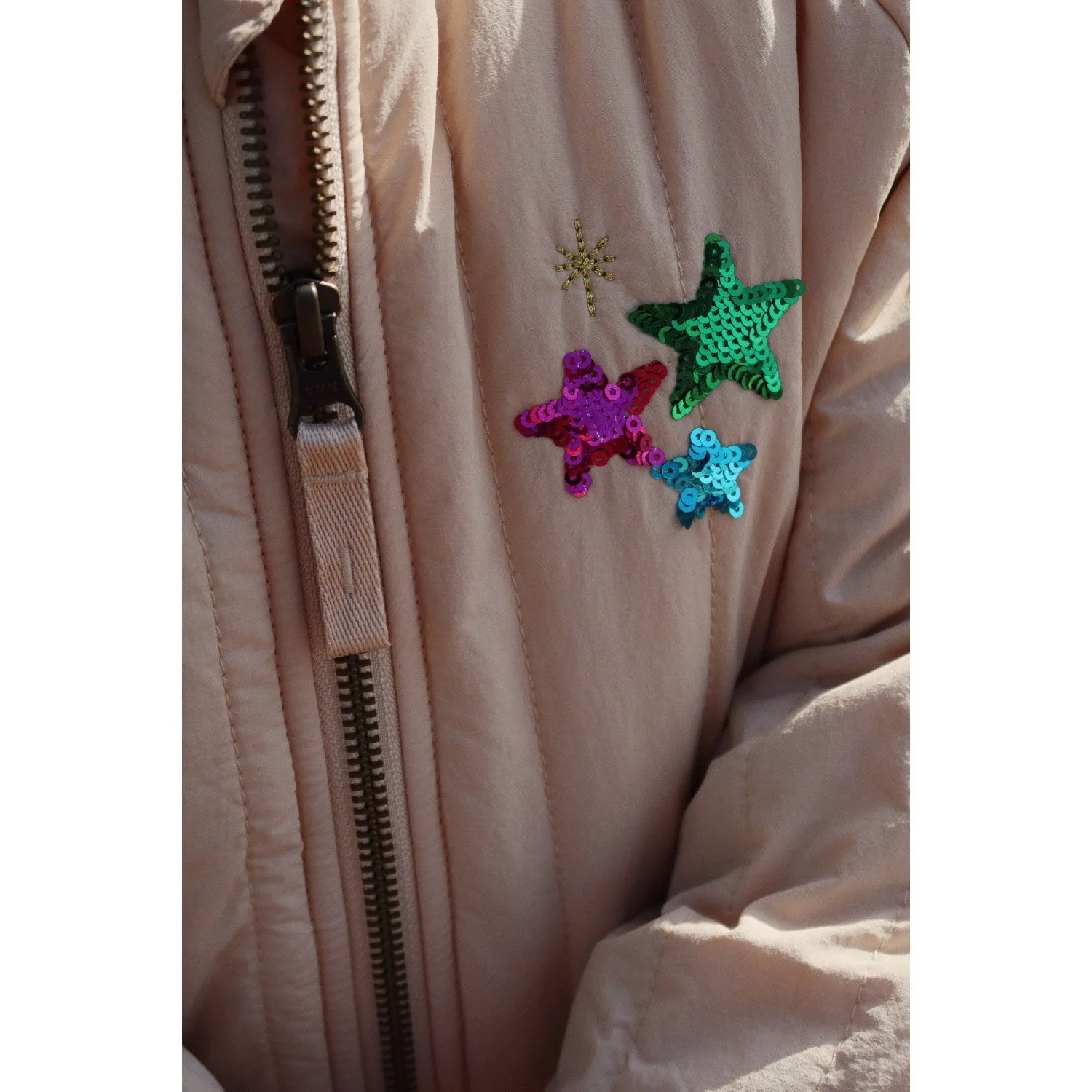 Konges Sl?jd Frapp?? Juno Sequin Bomber Jacket Elegant long-sleeve blouse Influencer-Approved