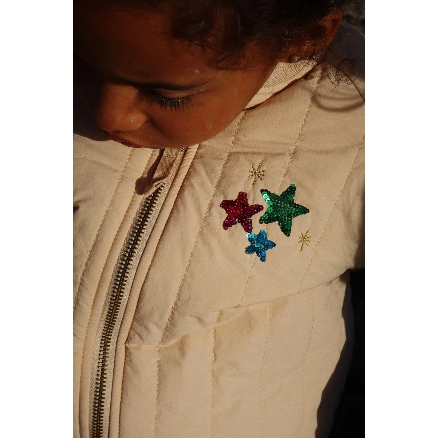 Sophisticated office blouse Konges Sl?jd Frapp?? Juno Sequin Bomber Jacket