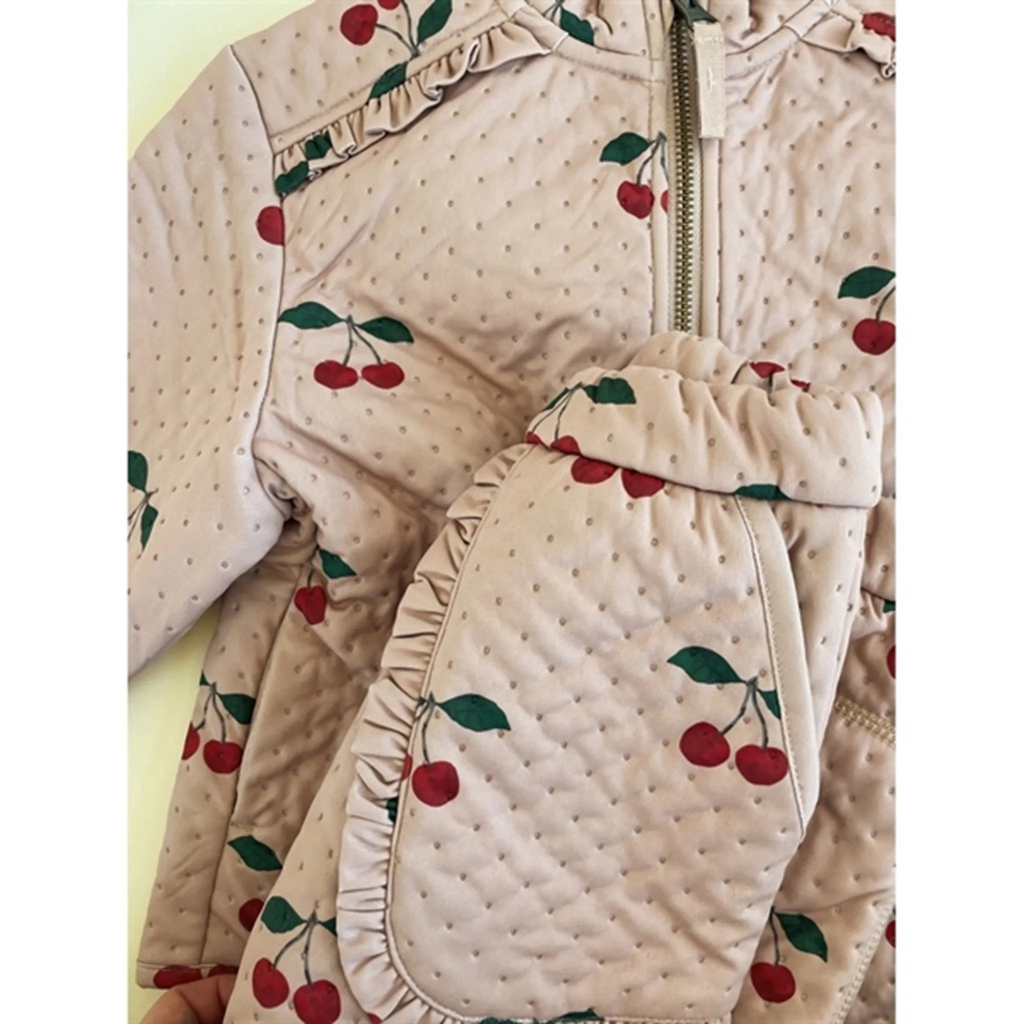 Buckle-Detail Konges Sl?jd Frill Ma Grande Cerise Blush Thermo Jacket