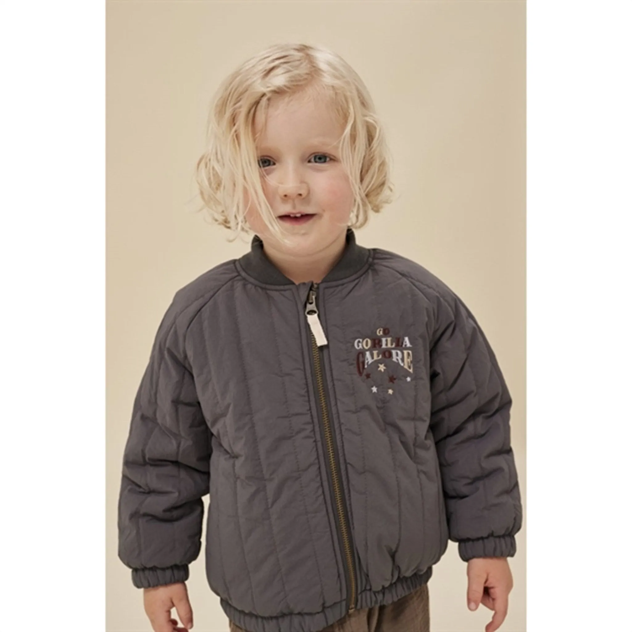 Pin-Tuck Chain-Detail Konges Sl?jd Juno Bomber Thermo Jacket Magnet