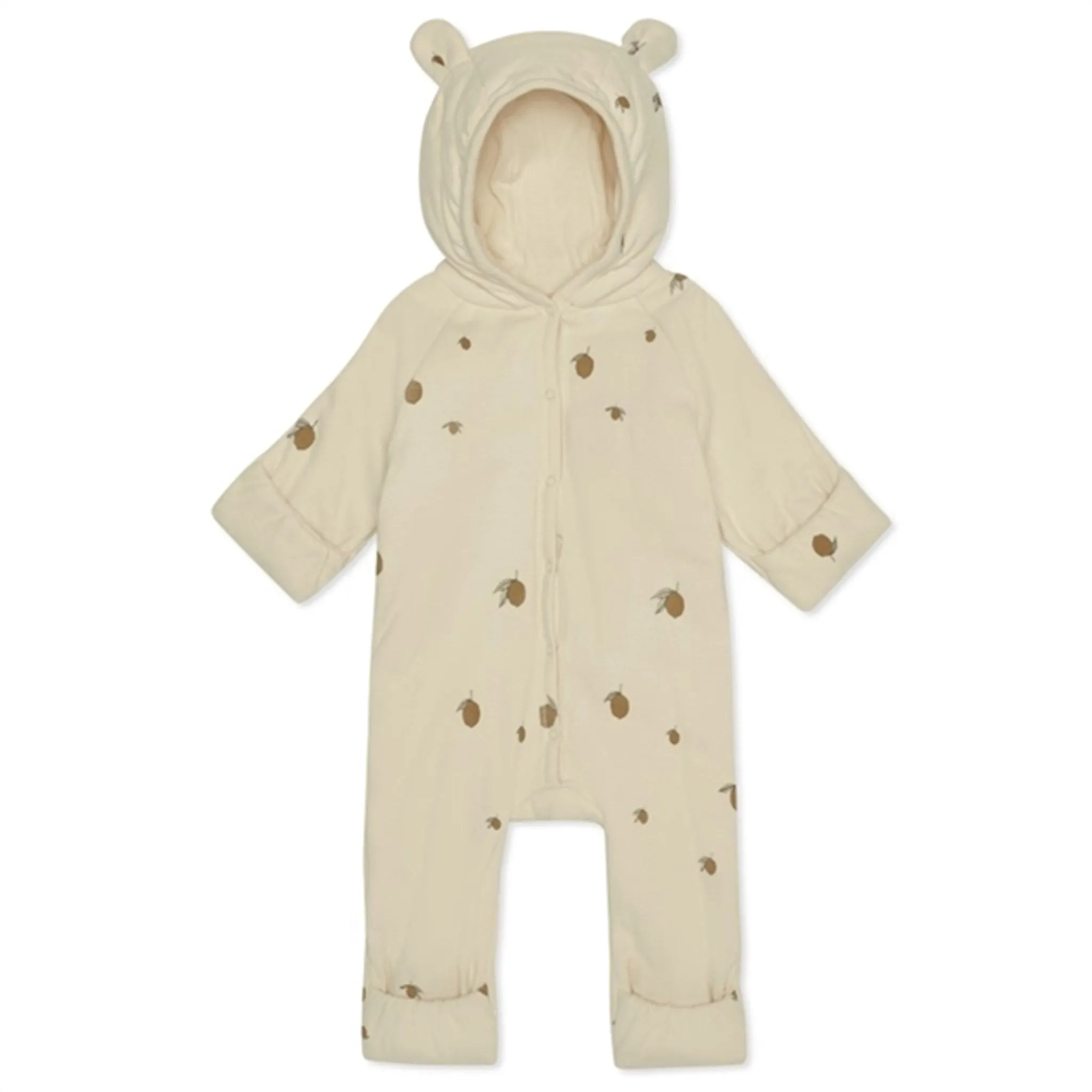 Sun-Protective Contrast-Lining Konges Sl?jd Lemon Baby Onesie