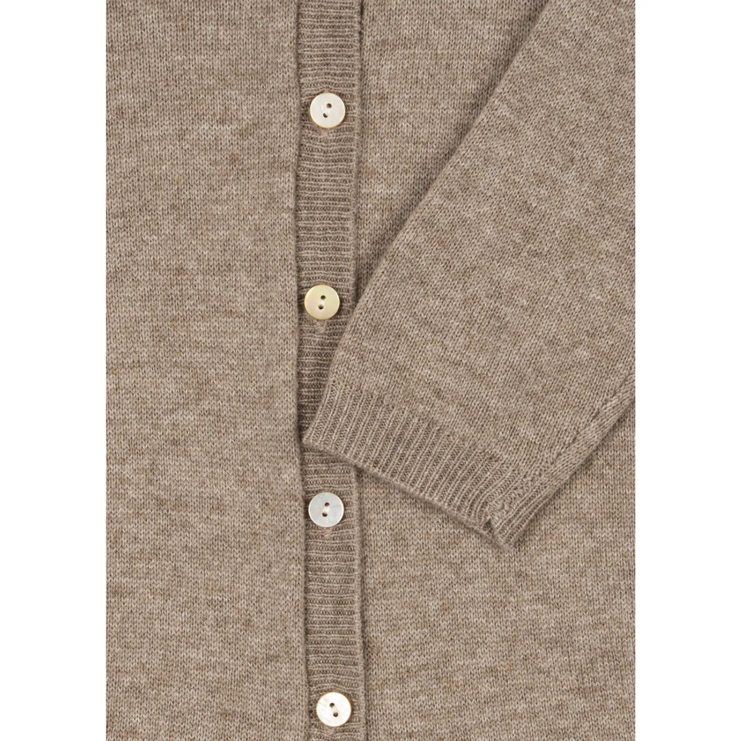 Konges Sl?jd Light Brown Mattou Knit Onesie Printed-Fabric