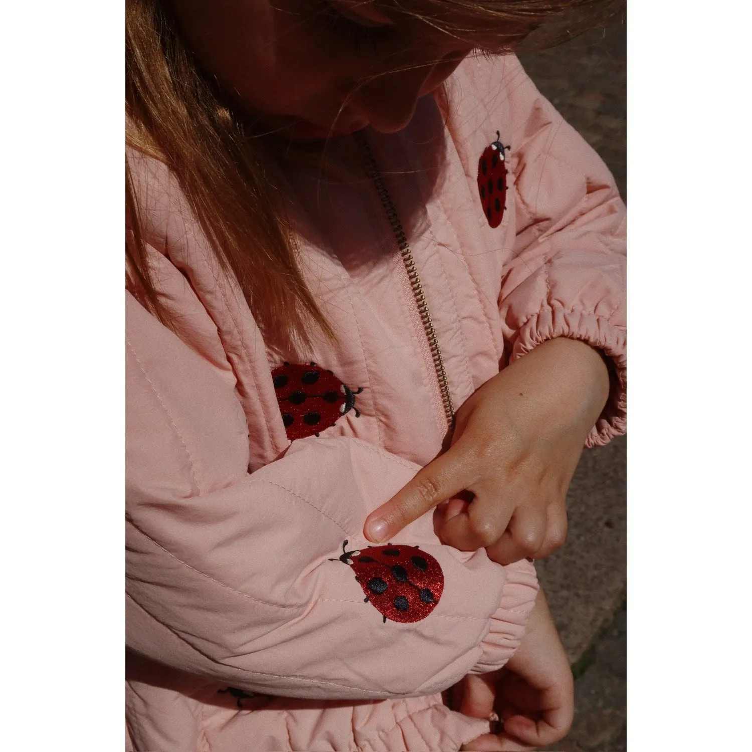 Konges Sl?jd Mellow Rose Juno Bomber Jacket Artisanal-Detail Water-Repellent-Finish