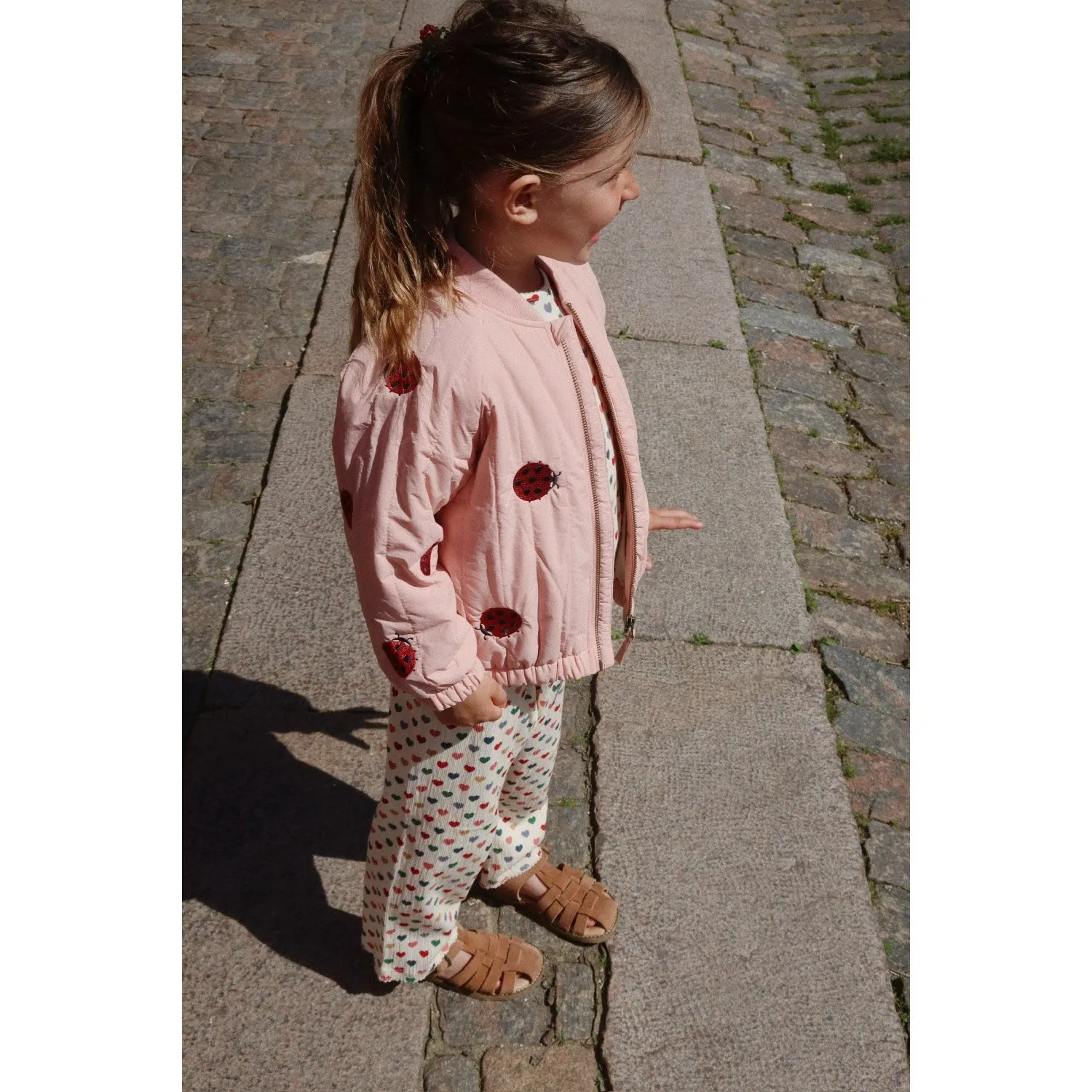 Button-front Classic button-up top Konges Sl?jd Mellow Rose Juno Bomber Jacket