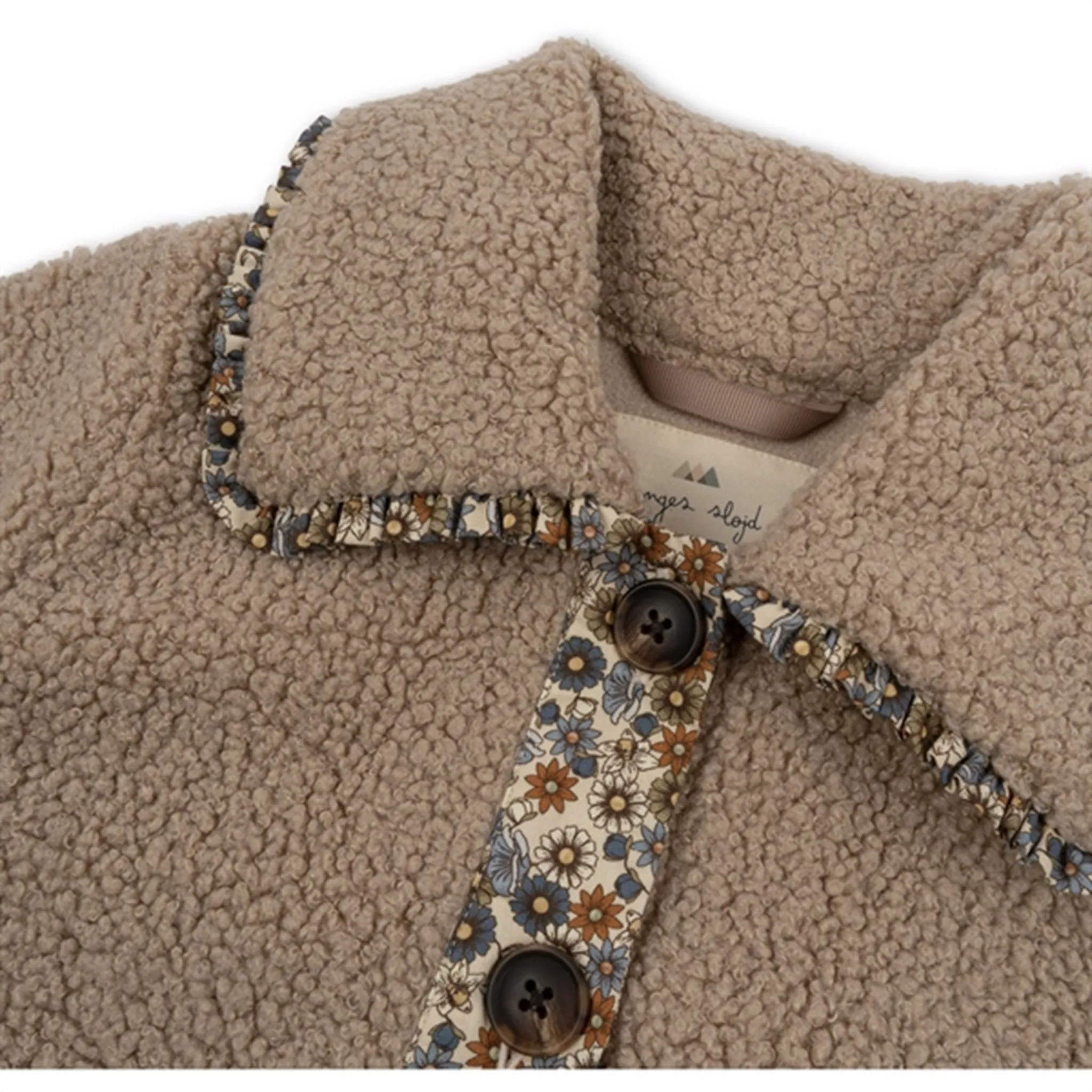 Smooth Zipper Action Nano Coated Fabric Konges Sl?jd Oxford Tan Cala Collar Frill Jacket