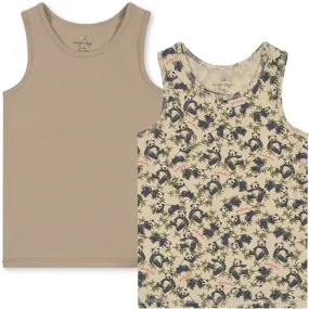 Konges Sl?jd Panda/Oxford Tan Basis 2-pack Tanktop pure