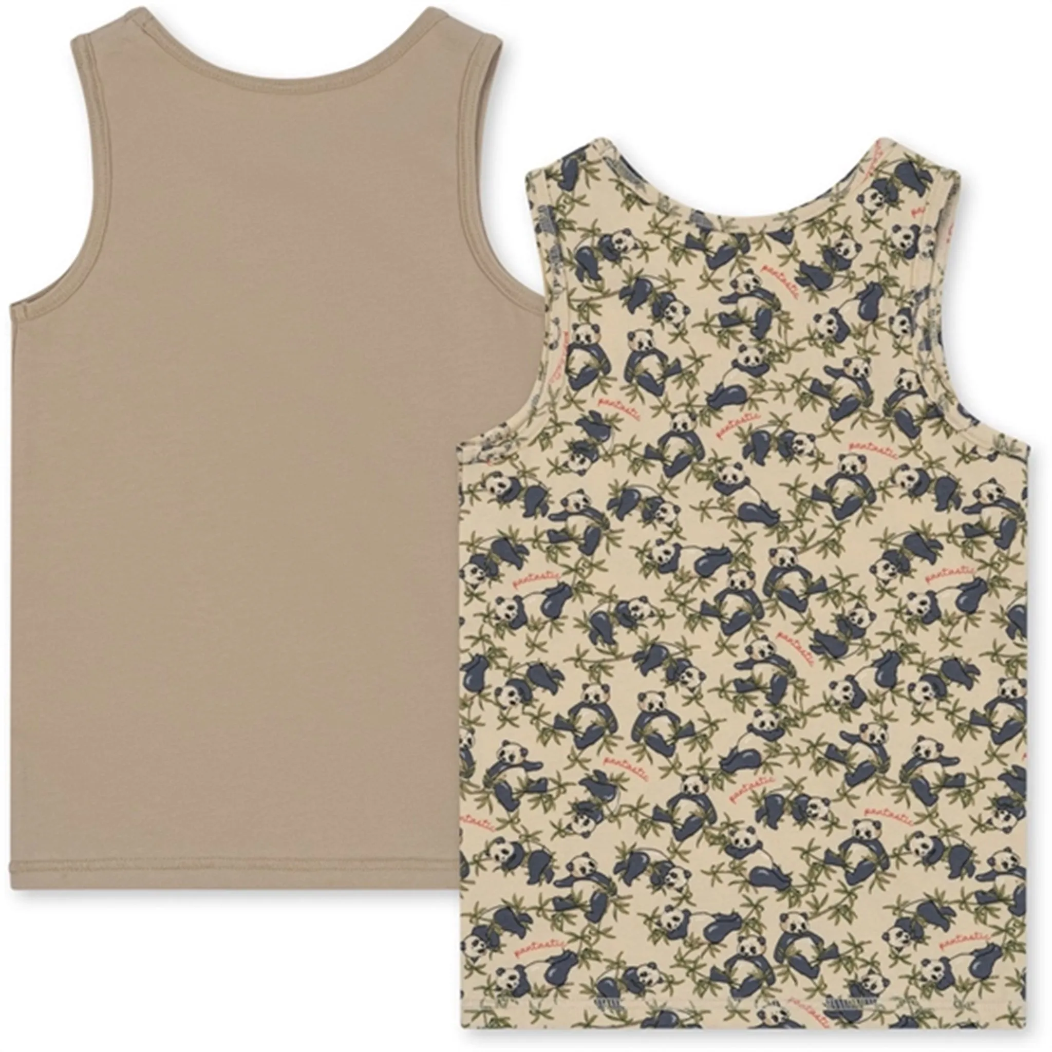 Easy to match Moisture Management Technology Konges Sl?jd Panda/Oxford Tan Basis 2-pack Tanktop