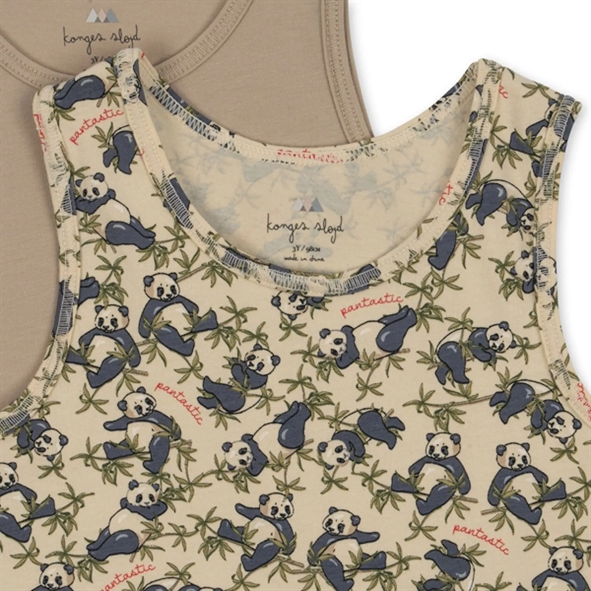 Windproof Tech Konges Sl?jd Panda/Oxford Tan Basis 2-pack Tanktop