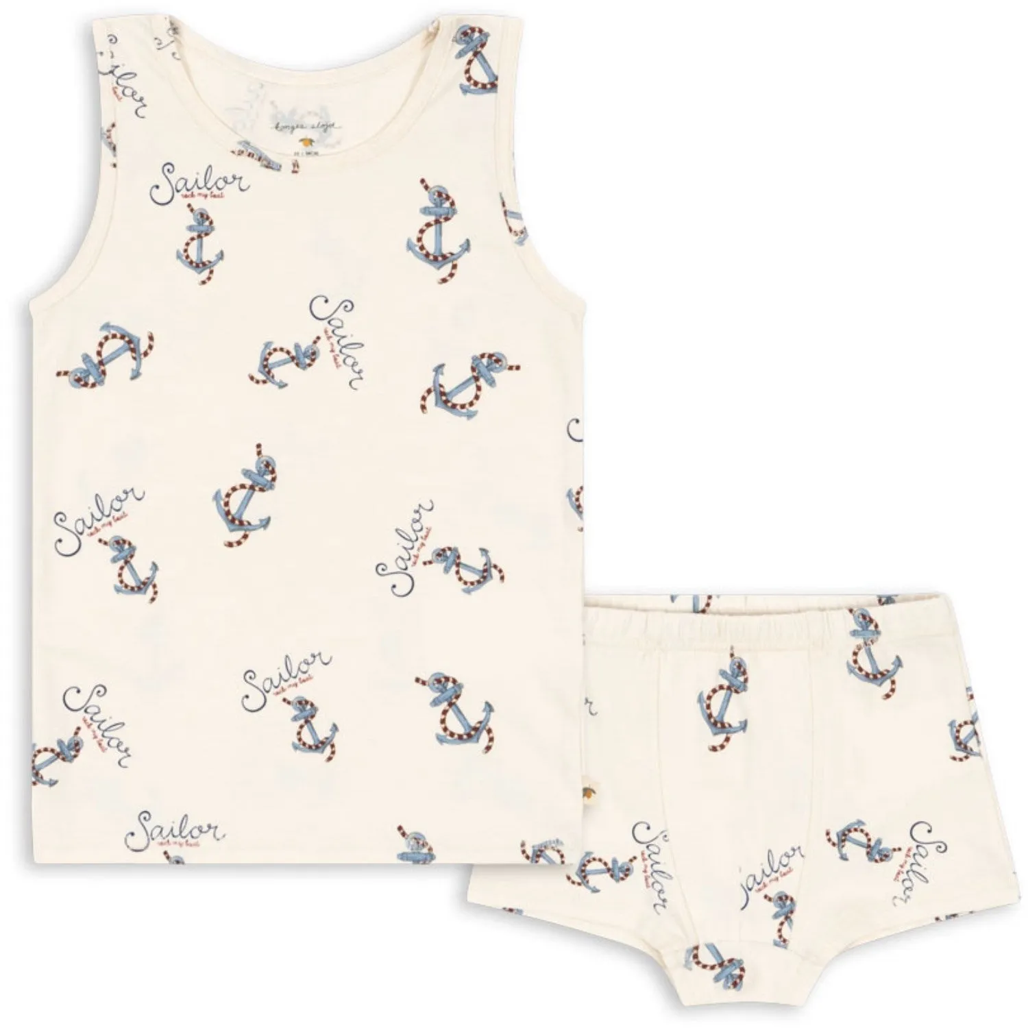 Respected Konges Sl?jd Rock My Boat Basic Tank Underwear Set Gots