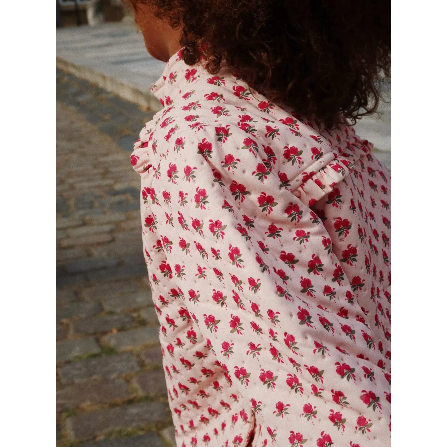 Konges Sl?jd Rosie Blush Thermo Frill Jacket Grs Feminine tie-front top