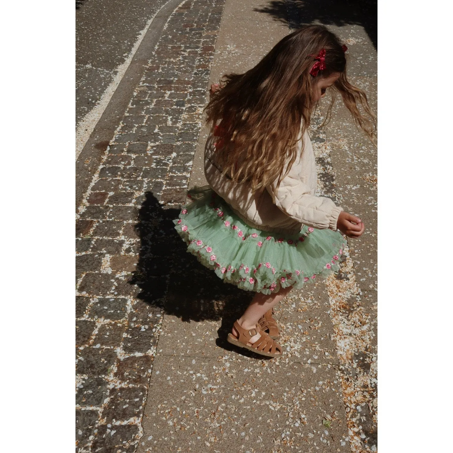 Konges Sl?jd Smoke Gray Juno Bomber Jacket Trendy loose-fit shirt Bold patterned blouse