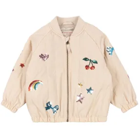 Effortless weekend blouse Trend-Inspired Konges Sl?jd Smoke Gray Juno Sequin Bomber Jacket