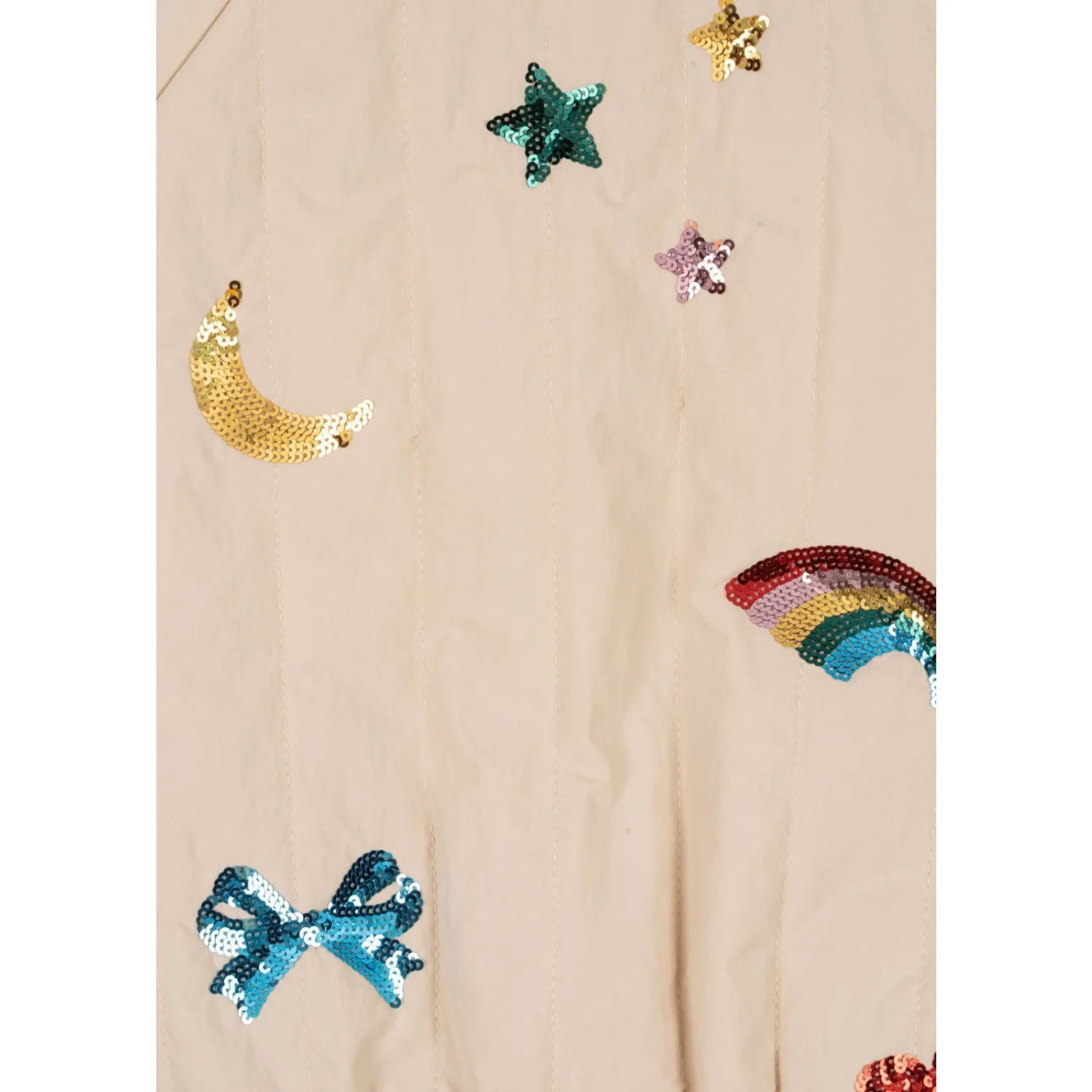 Konges Sl?jd Smoke Gray Juno Sequin Bomber Jacket Trend-Inspired Warm-Layer