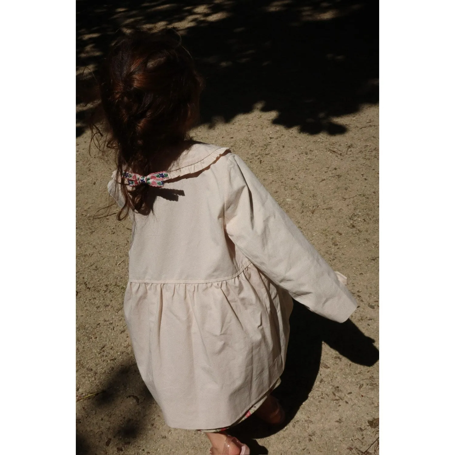 Tactics Layered Collar Design Konges Sl?jd Soft Pink Trenchy Coat