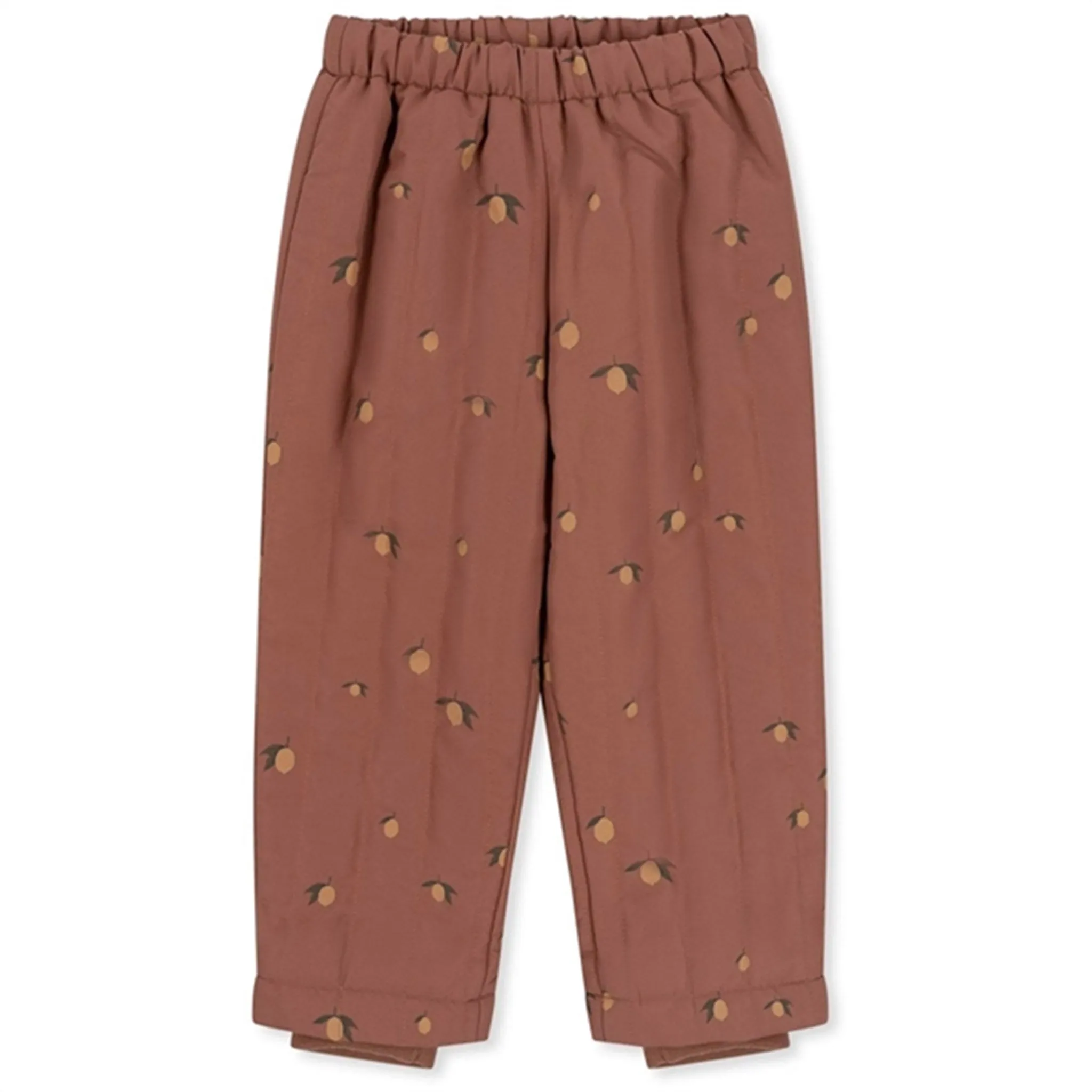 Autumn-Season Organic-Fabric Konges Sl?jd Stormy Termo Pants Brown Lemon