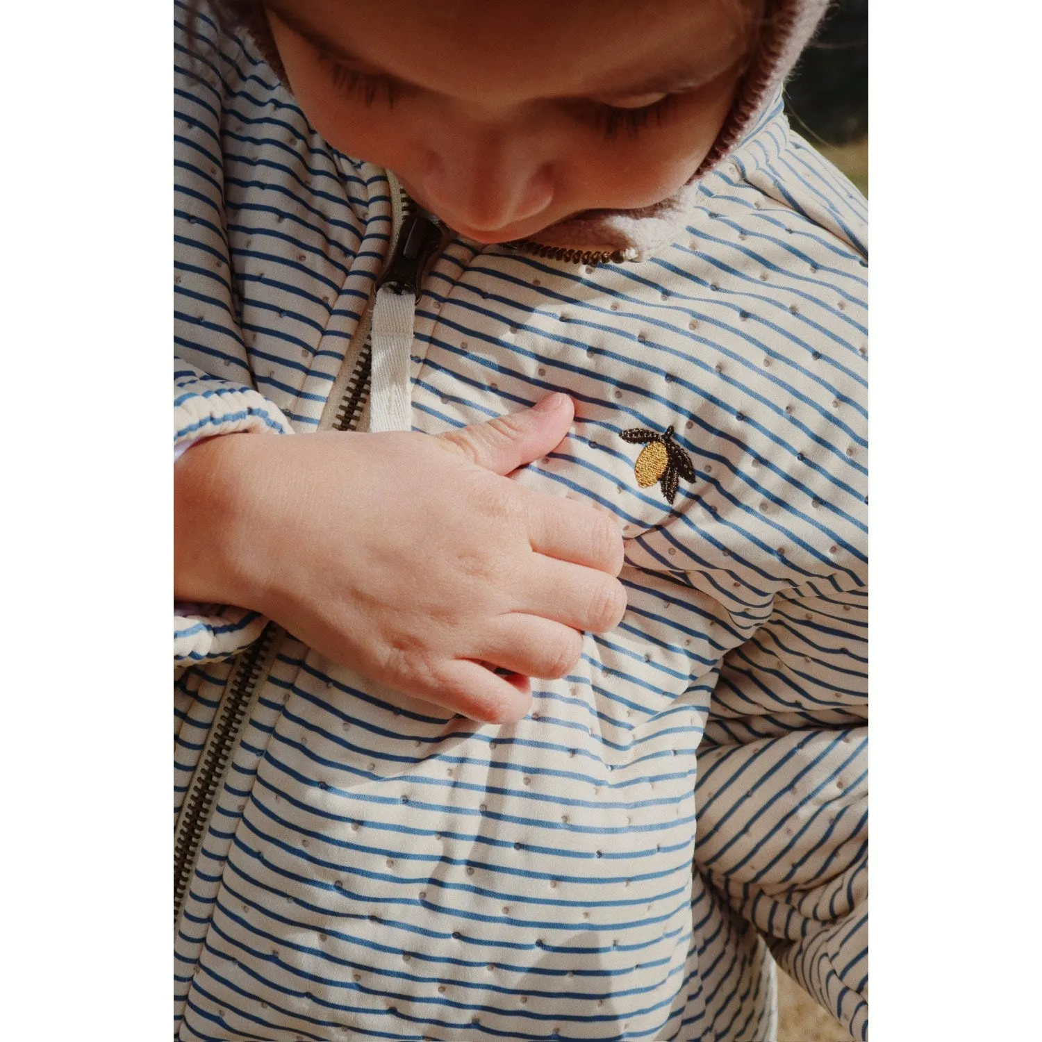 Konges Sl?jd Stripe Bluie Thermo Jacket Grs Effortless weekend blouse Workwear