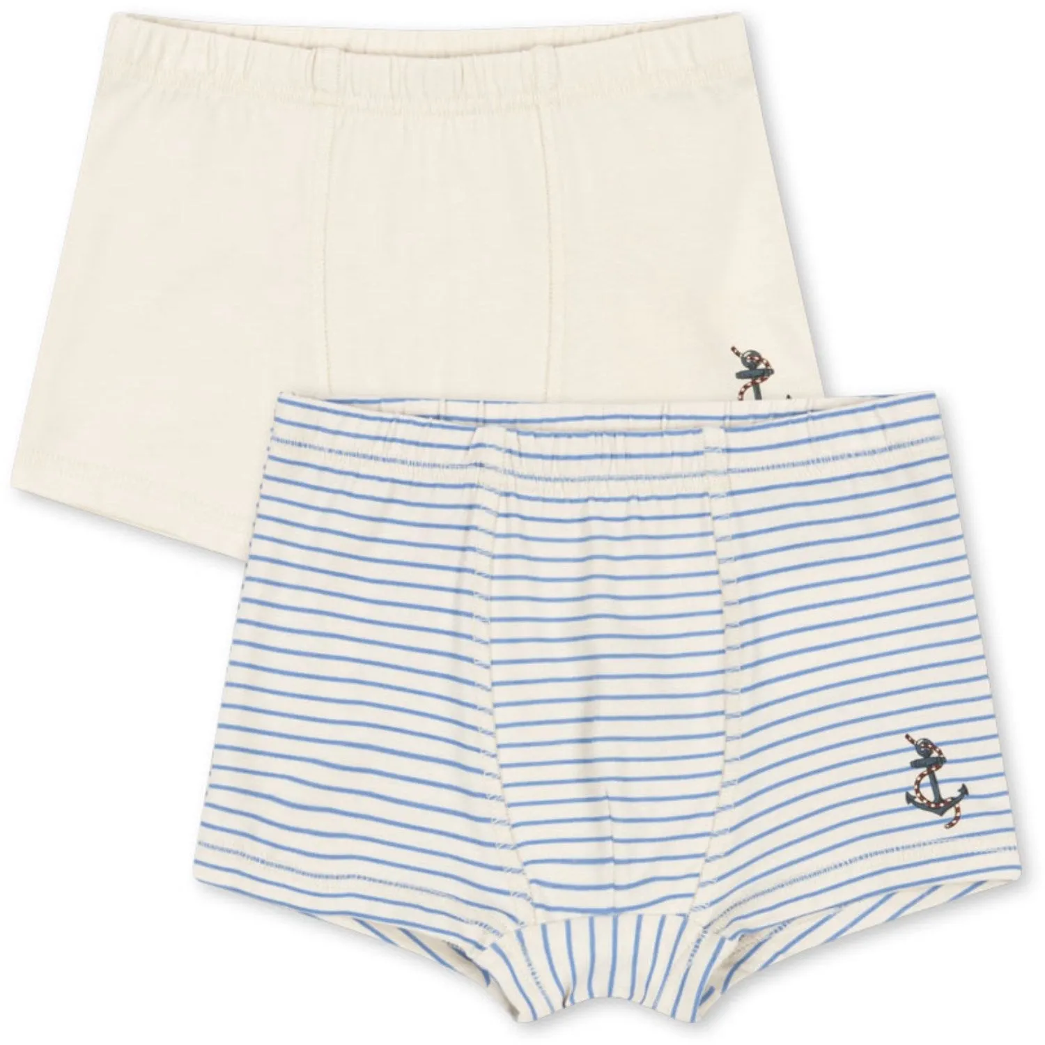 Konges Sl?jd Stripe Provence Mix Basic 2 Pack Boy Boxers Gots Non Binding