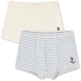 Konges Sl?jd Stripe Provence Mix Basic 2 Pack Boy Boxers Gots Cozy Texture Heat Regulation