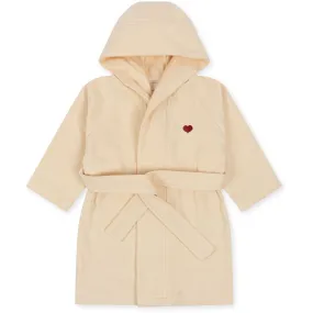 Konges Sl?jd Terry Bathrobe w. Embroidery Swan Draped Lines