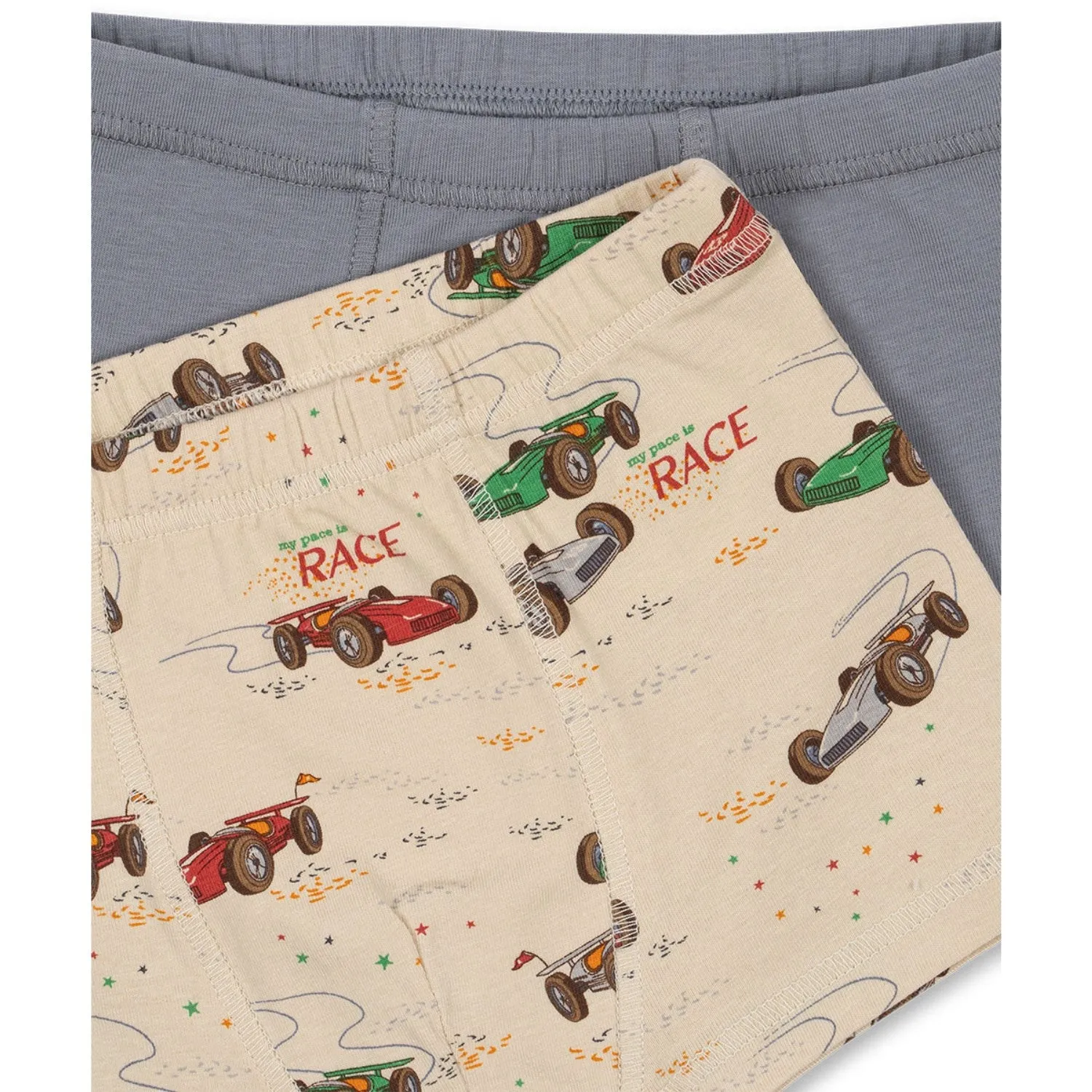 Konges Sl?jd Tradewinds / Grand Prix Basic 2 Pack Boy Boxers Gots Long Wear Wardrobe Must