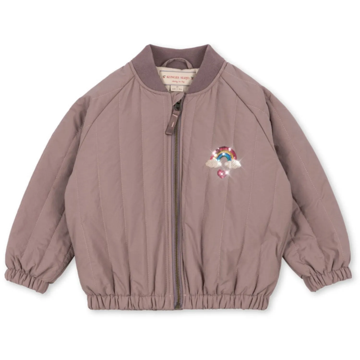 Konges Sl?jd Twilight Mauve Juno Sequin Bomber Jacket Hook-And-Eye Layered-Look