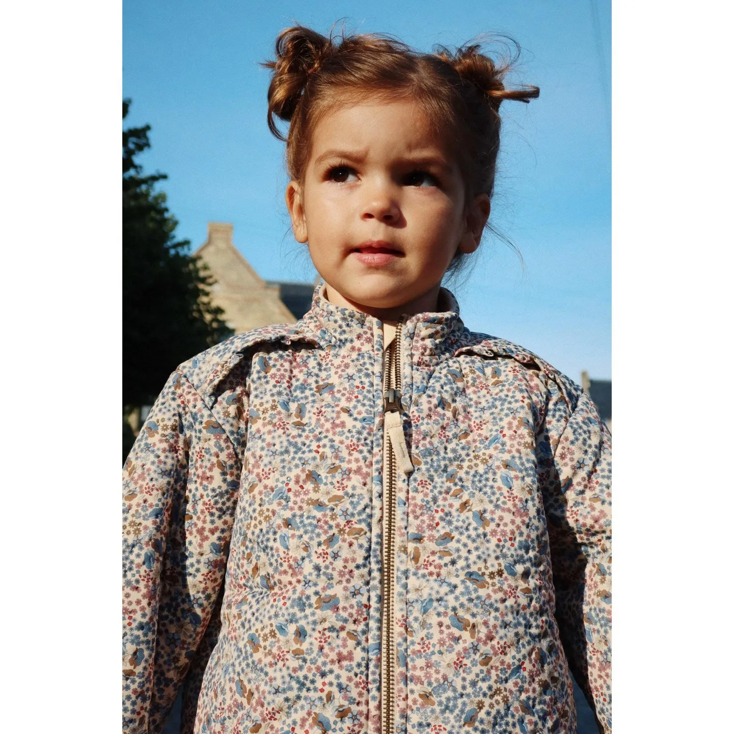 packable Konges Sl?jd Vivi Fleur Thermo Frill Jacket Grs