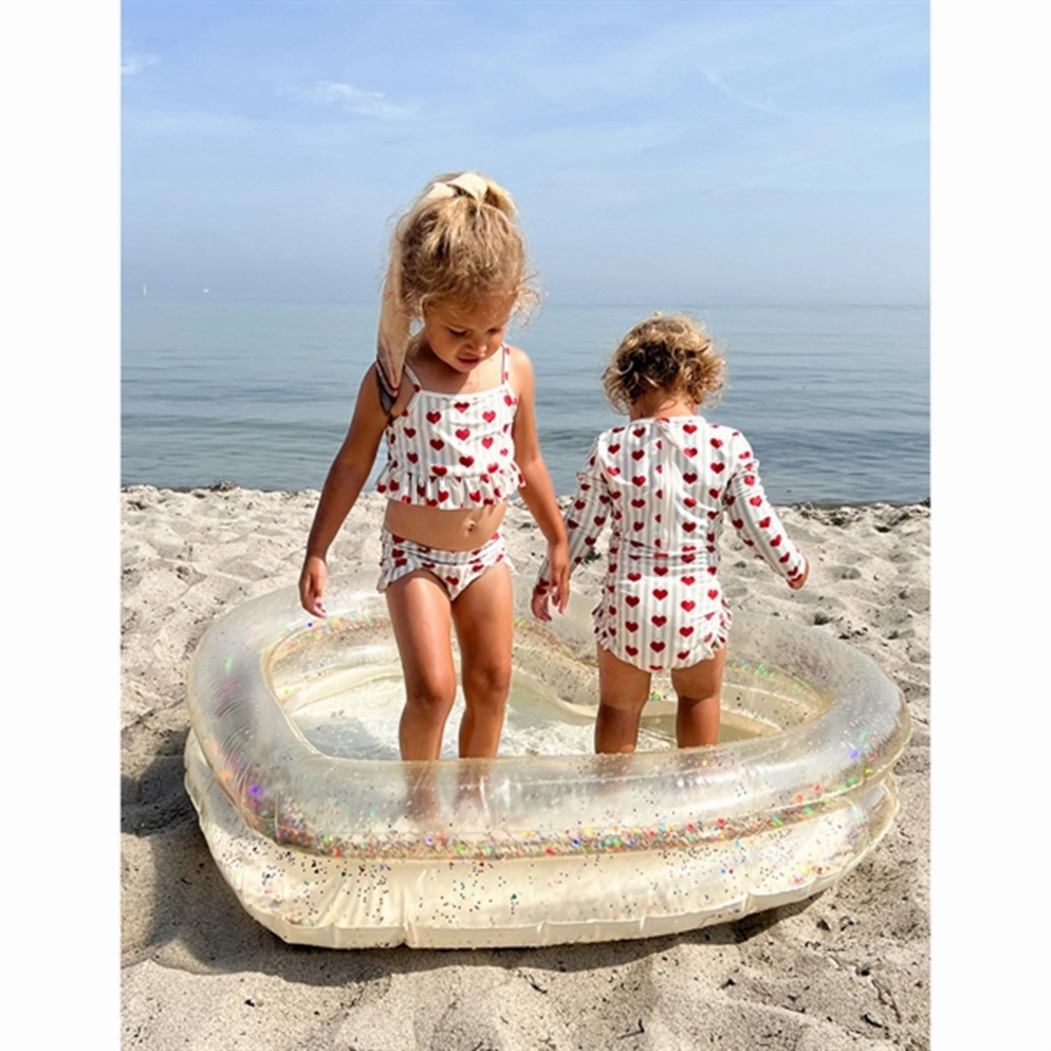 Konges Sl?jd Amour Blue Stripe Nomi Swimsuit Ocean Adventure Snag Resistant Fabric