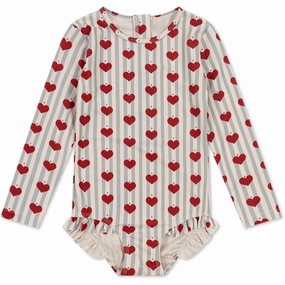 Konges Sl?jd Amour Blue Stripe Nomi Swimsuit Tropical Relaxation All-Day-Comfort