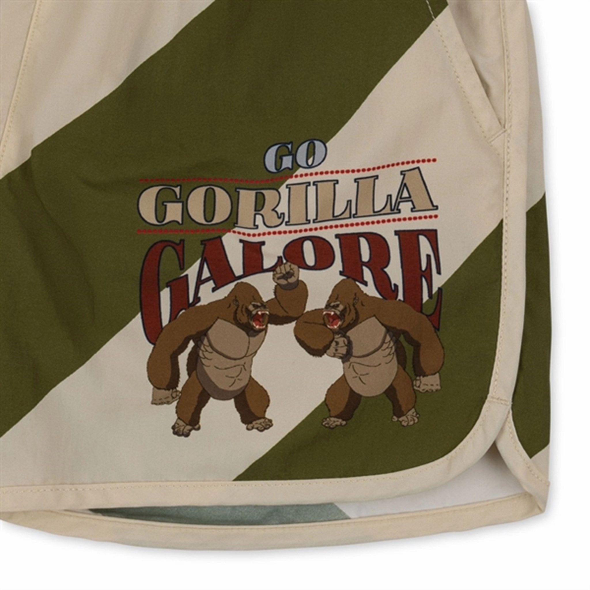 Abrasion Resistant Surface Resort-Collection Konges Sl?jd Asnou Swim Shorts Dark Olive/Creamy White